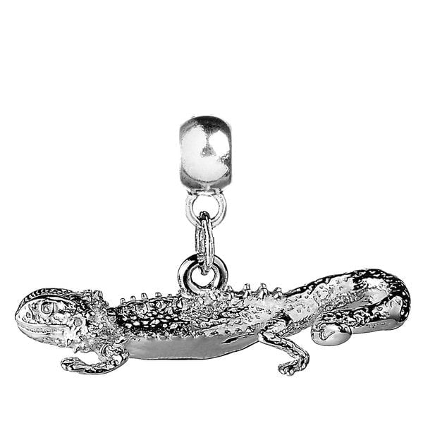 Mylee London Silver Bearded Dragon Charm - Yes - Slider Charm