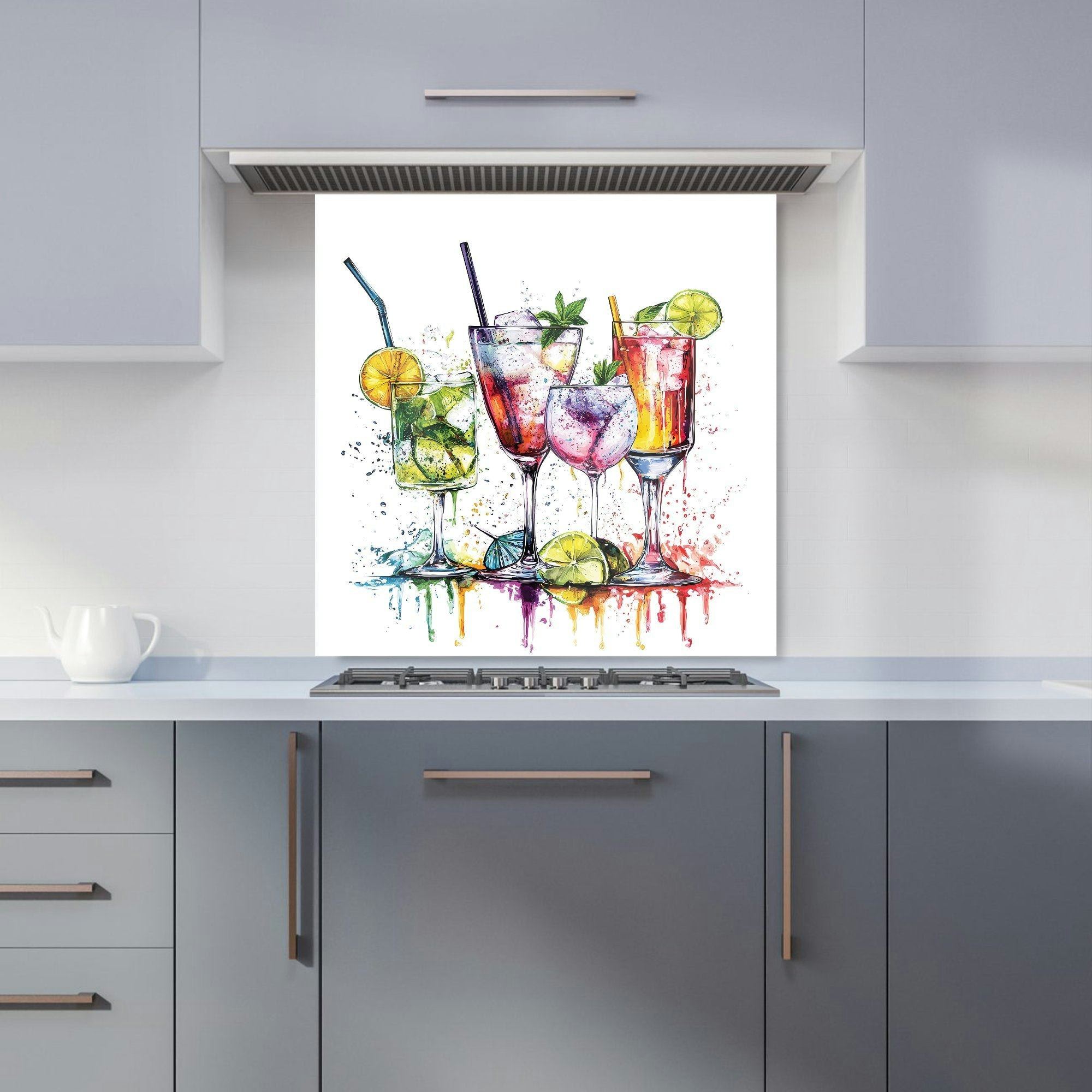 Warren Reed - Designer Vibrant Cocktail Splash Kitchen Splashback - W600mm X H600mm