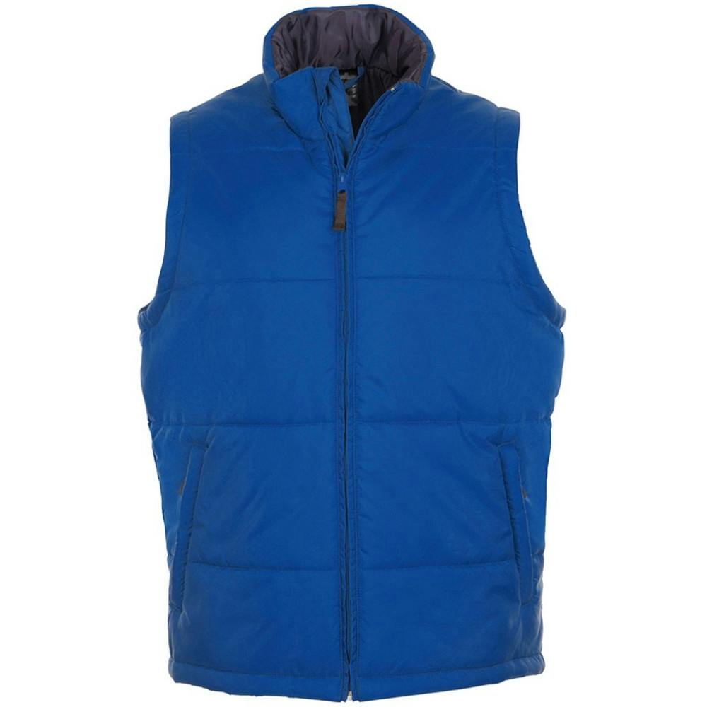 Sols Unisex Dark/Grey Warm Padded Bodywarmer Jacket - Royal - 5XL - Royal - 50% Nylon/50% Polyester