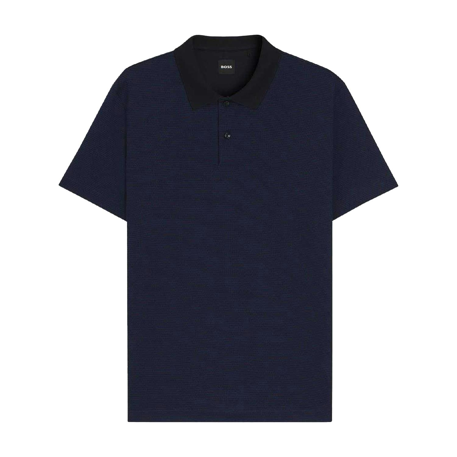 Boss Men's Dark/Blue Regular Polo Shirt - Xxl - 100% Mixed
