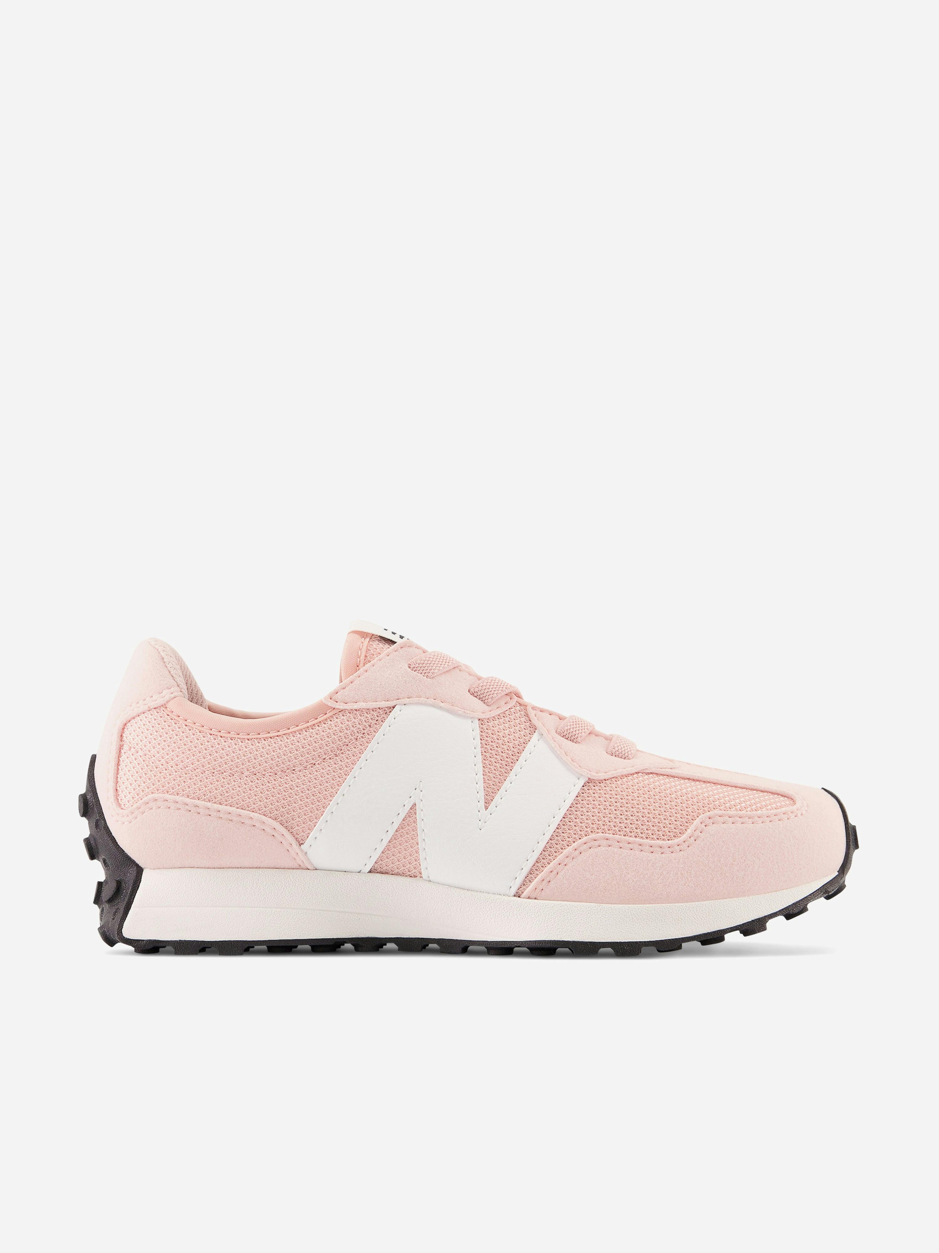 New Balance Girls Pink 327 Lace Up Logo Trainers In - Eu 30.5 Uk 12