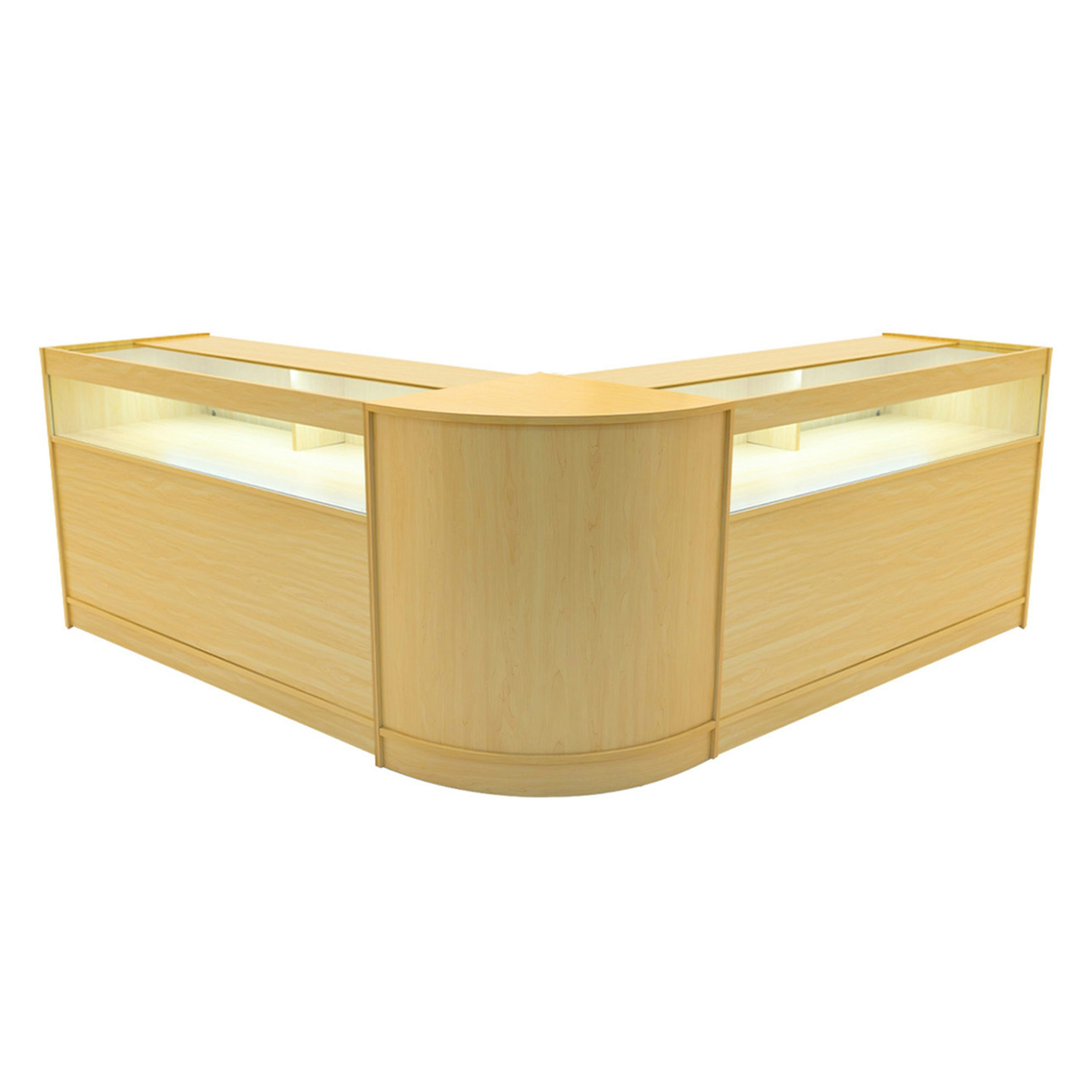Rackhams White Iris Led Shop Counter Set Cm60 & 2 X B1500 - Maple