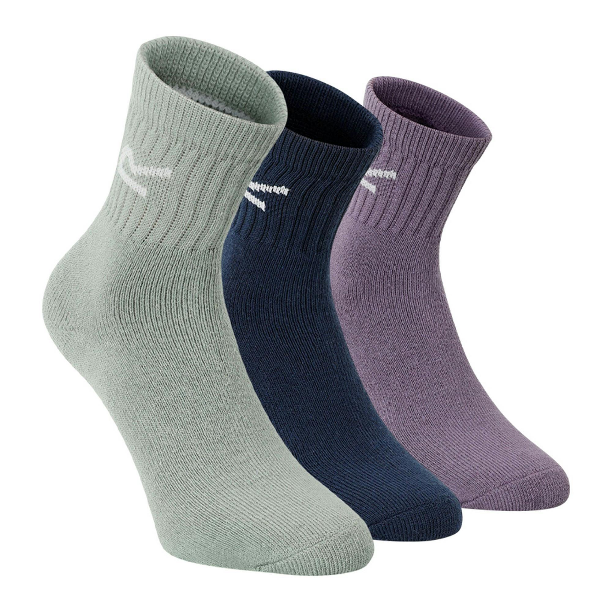 Regatta Women's Great Outdoors Marl Effect Socks (3 Pack) - Pastel Marl - One Size - Pastel Marl - 40% Cotton/40% Polyester/15% Polyamide/5% Elastane