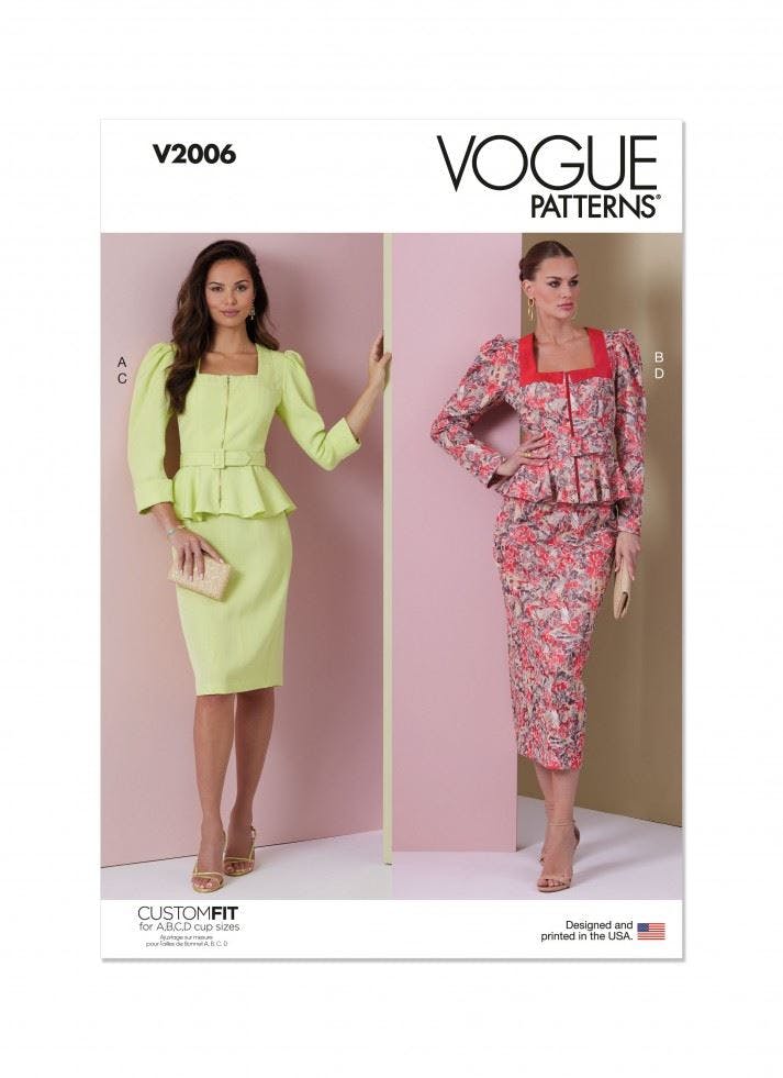 Vogue Women's Sewing Pattern 2006, Tops, Skirts, Belts For B5 (8-10-12-14-16) - Intermediate - B5 (8-10-12-14-16)