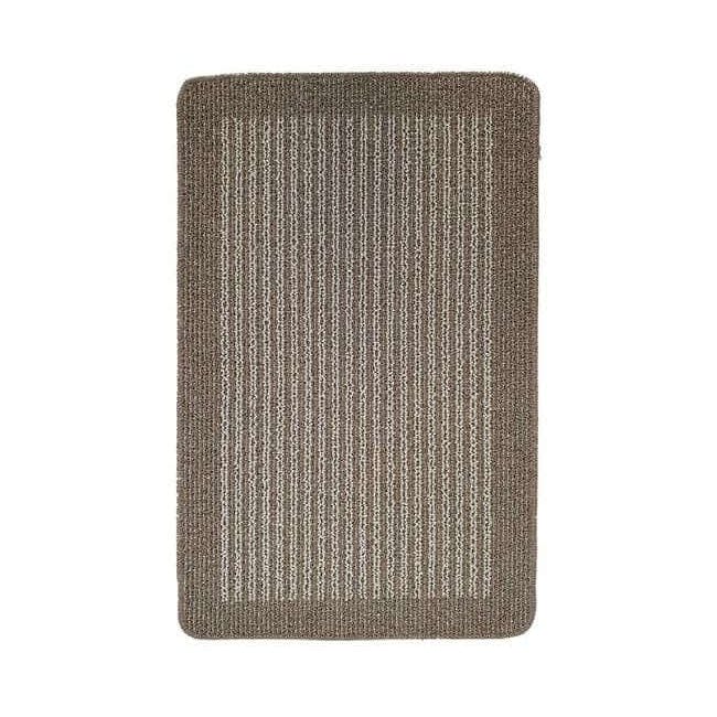 The Rugs Beige Washable Striped Mat And Runner - 50X80 Cm