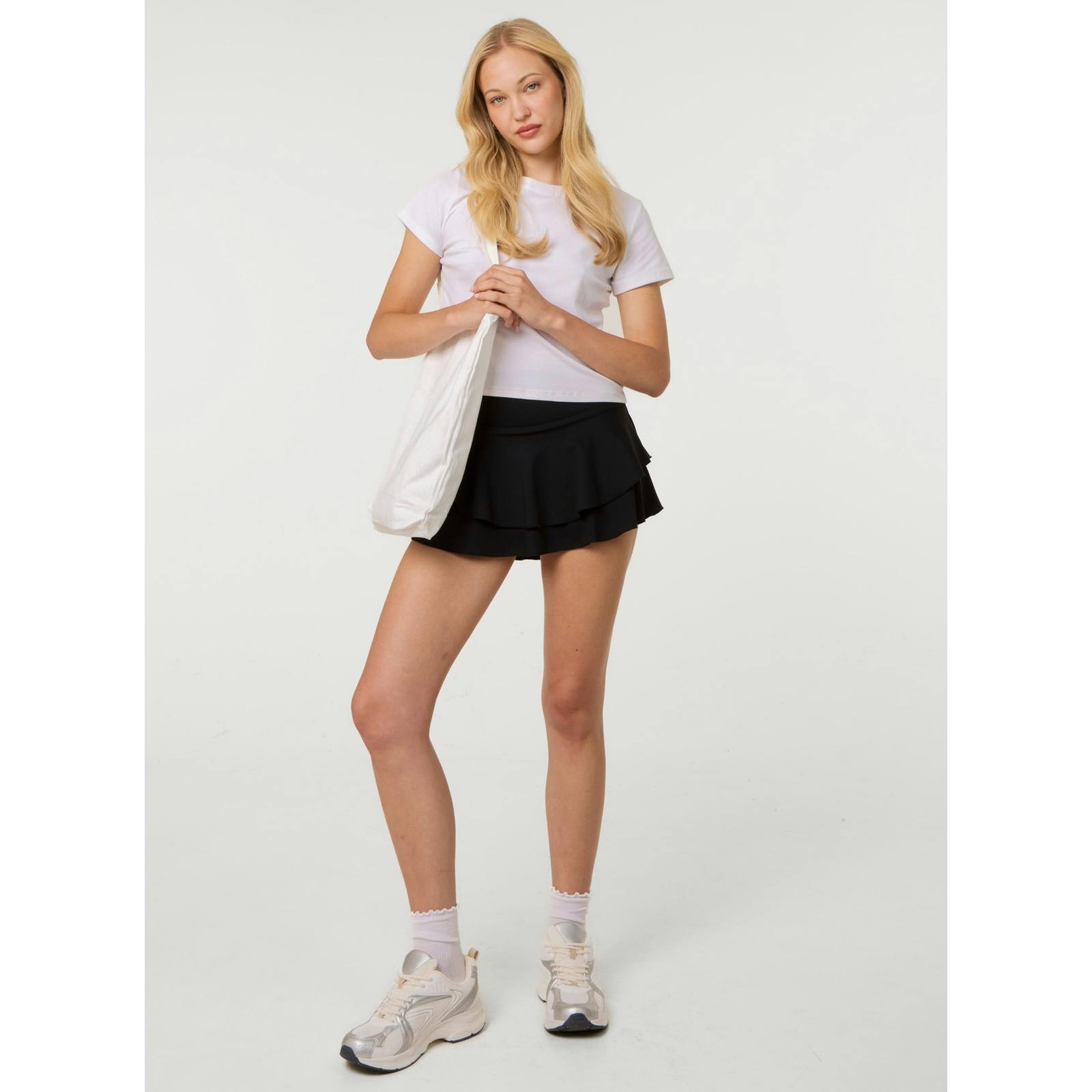 Pink Vanilla Pink/Black Vanilla Ra Ra Active Skirt - L