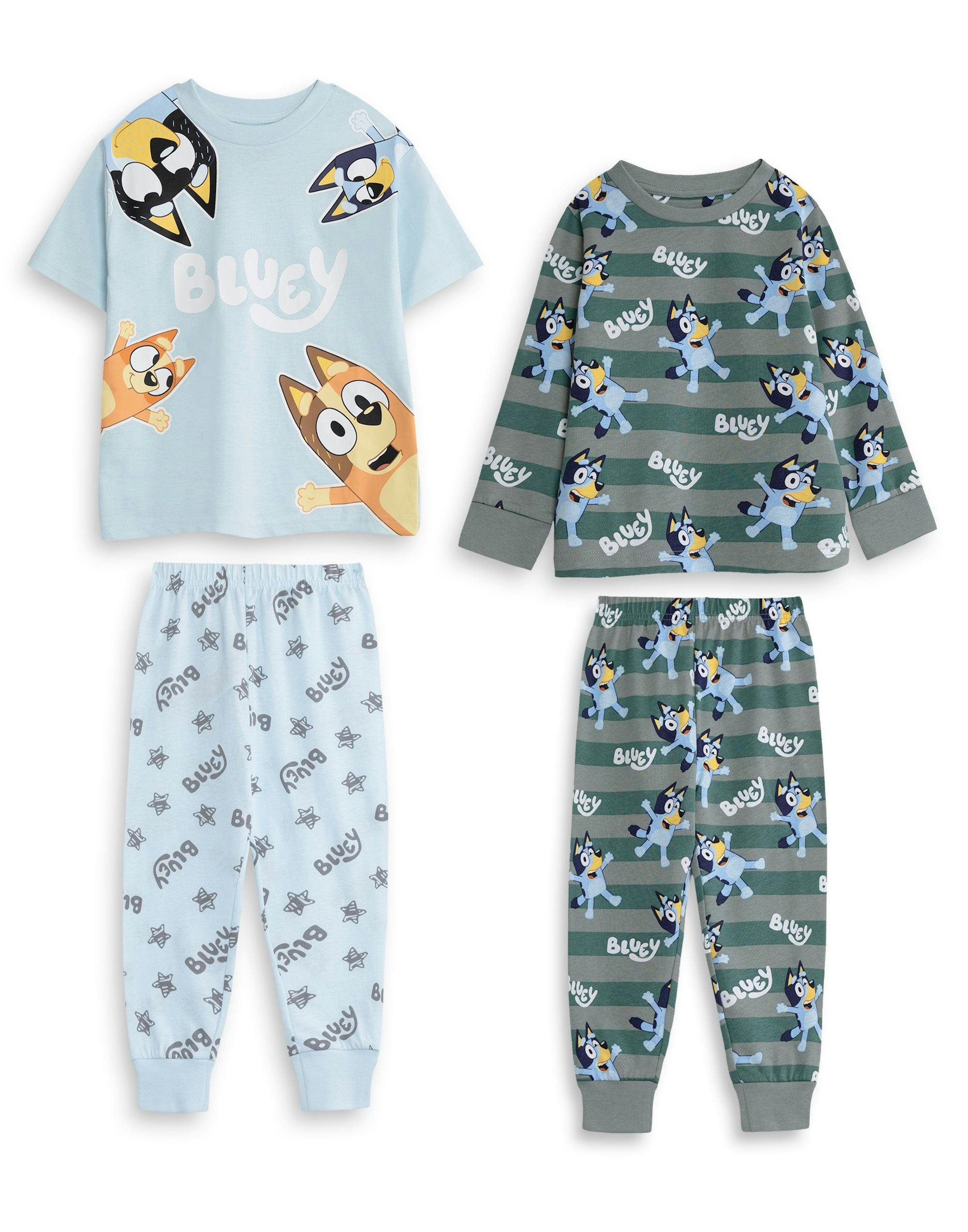 Vanilla Underground Boys Light/Blue/Green Y Multicoloured Character Multi-Pack Of 2 Long Leg Pyjama Set - 3-4 Years