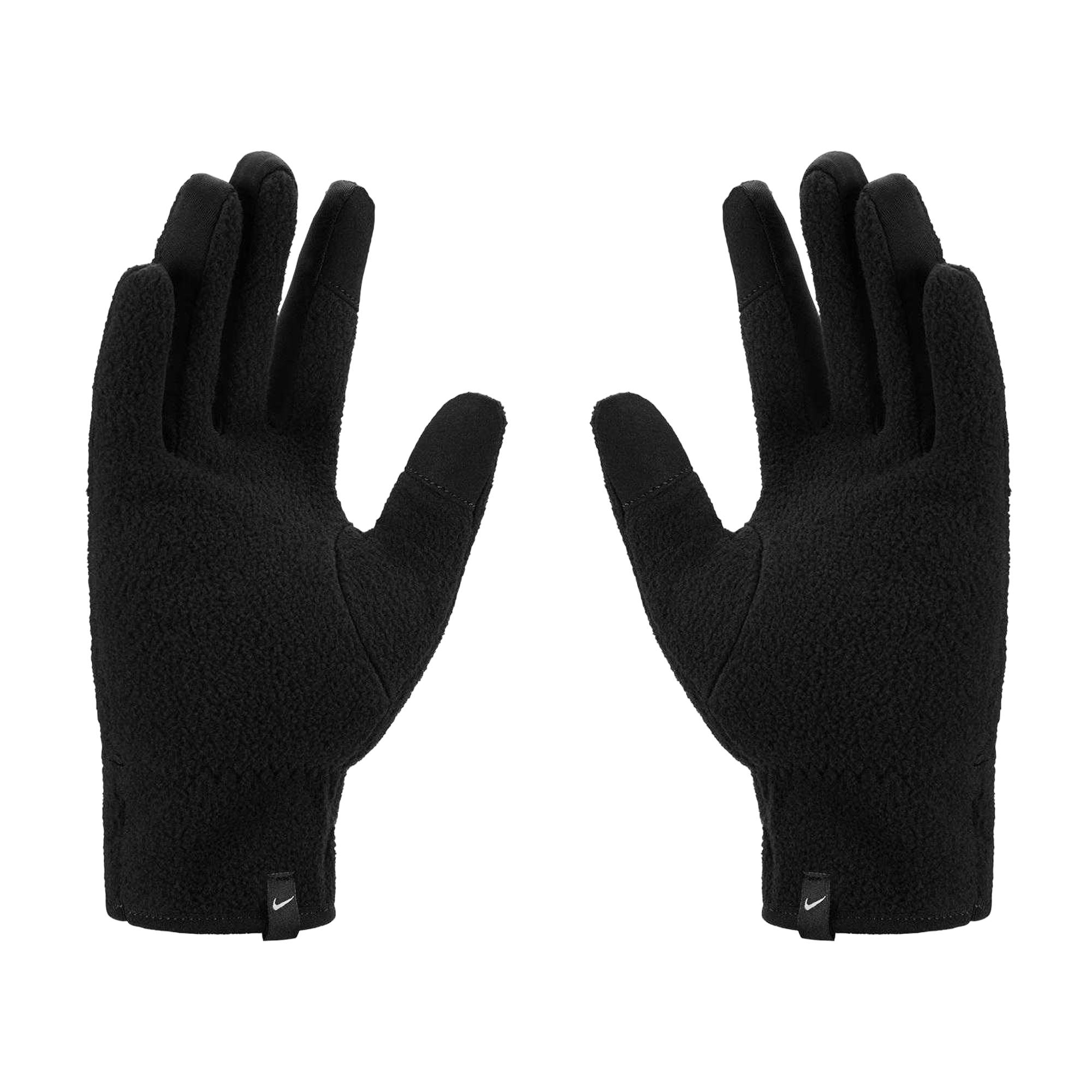 Nike Black Kids One Fleece Therma-Fit Gloves - S - 87% Polyester/13% Spandex