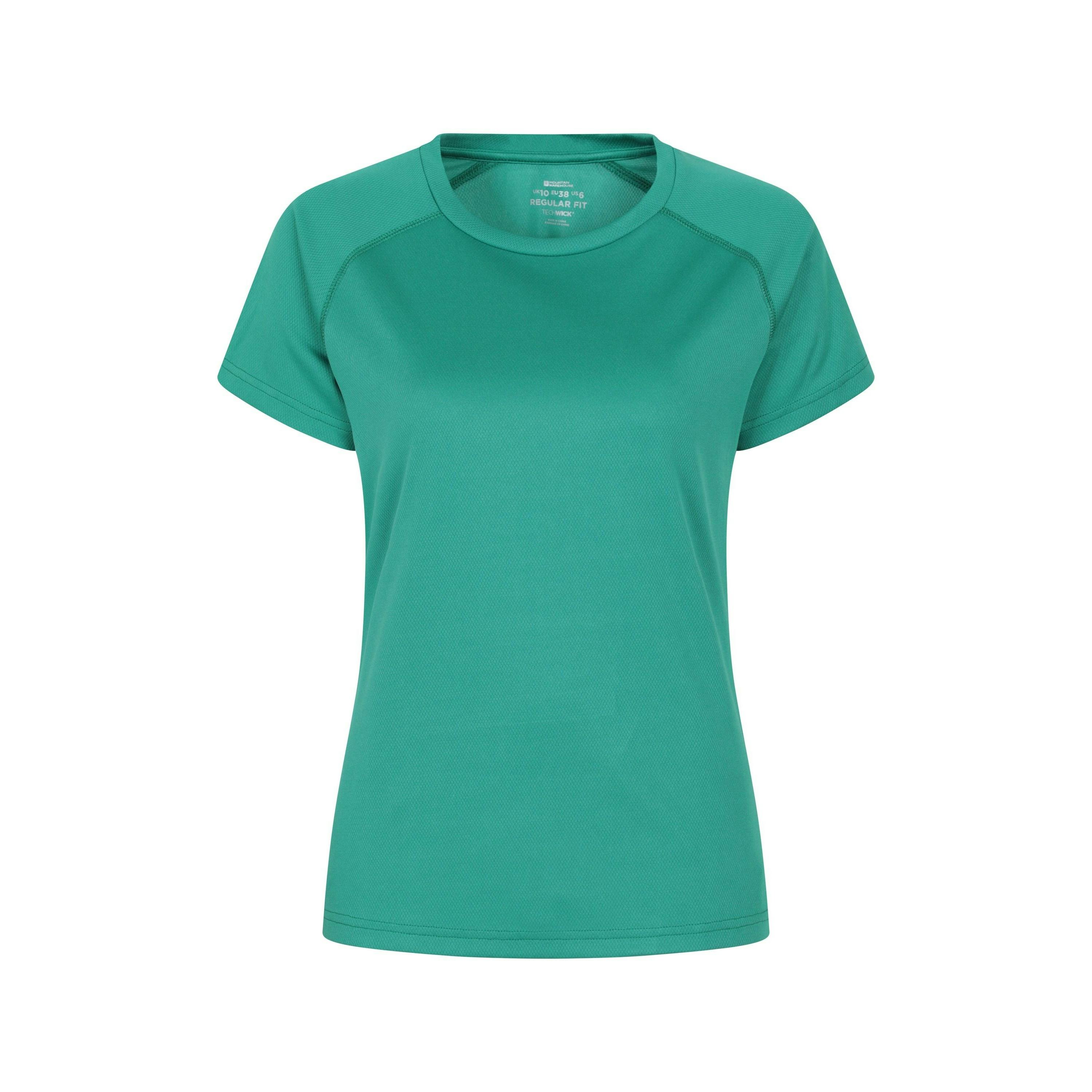 Mountain Warehouse Women's Green Endurance T-Shirt - Bright - 20 Uk - Bright - 100% Polyester