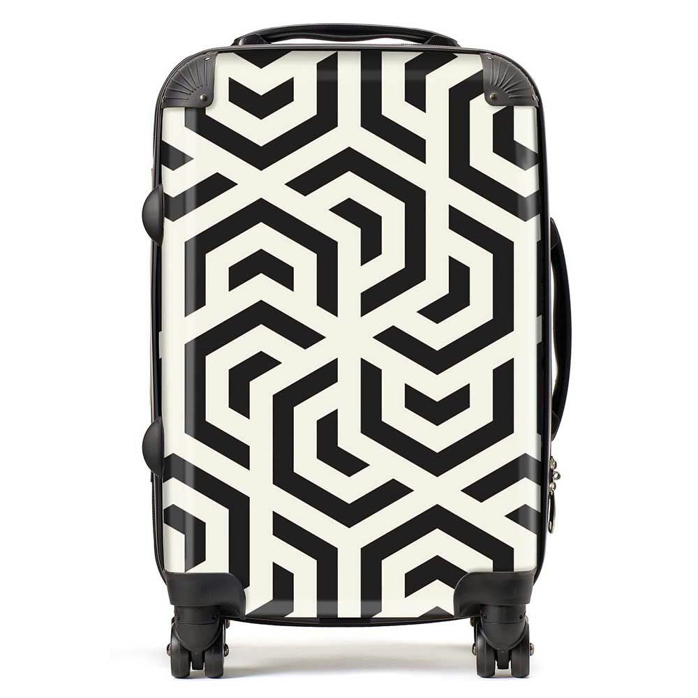 Warren Reed Hexagonal Geometric Pattern Suitcase - Cabin
