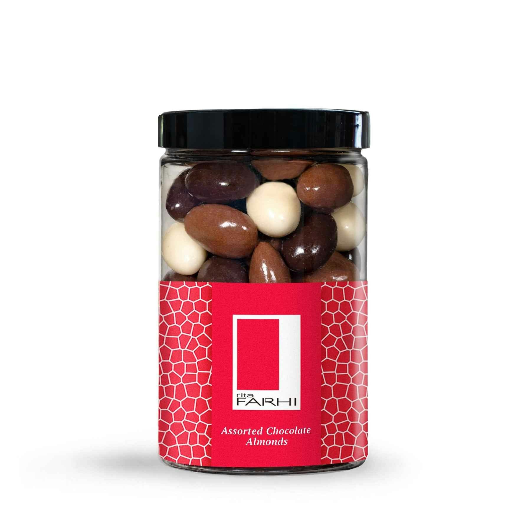 Rita Farhi Dark/White Assorted Chocolate Coated Almonds, Palm Oil Free, 315G