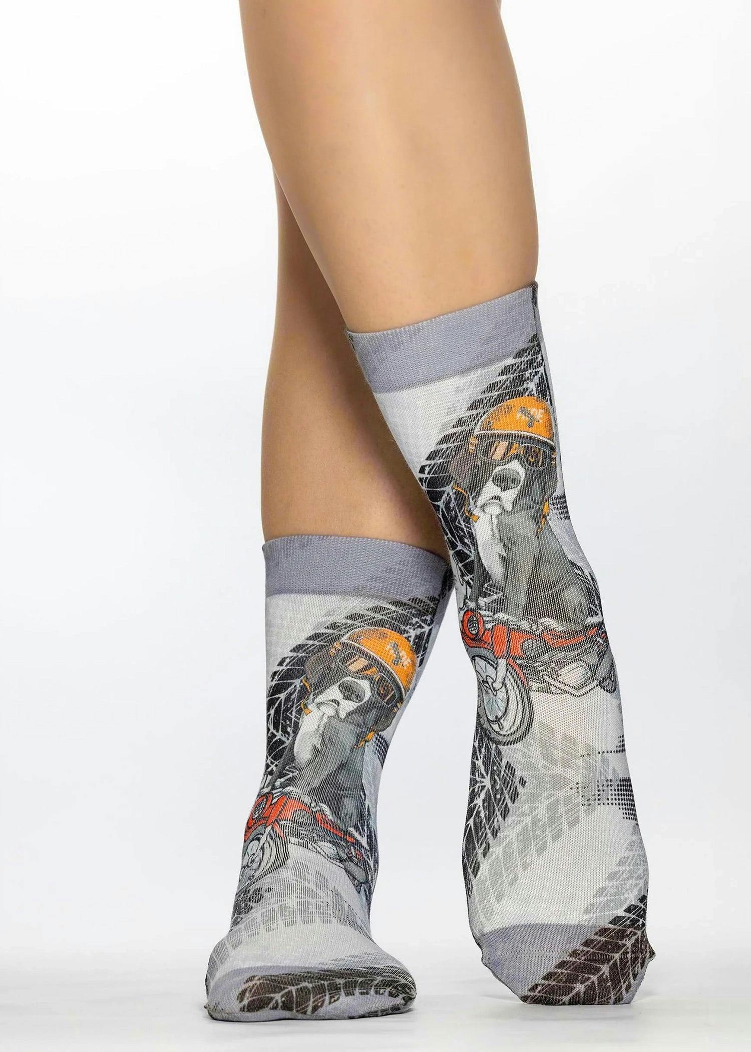 Jemsox Women's Scooter Dog Novelty Gift Socks