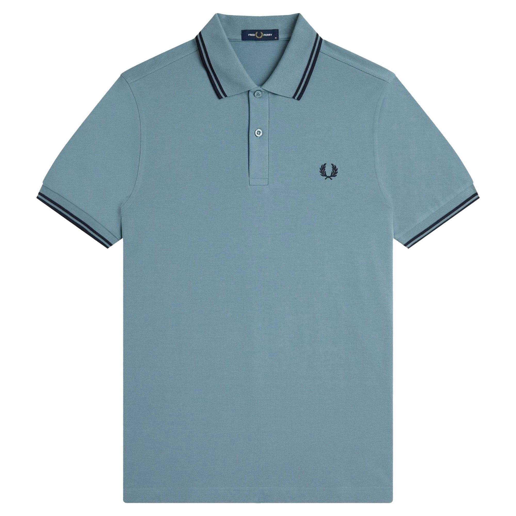 Fred Perry Blue Twin Tipped Polo Shirt - Stockport /Navy/Navy - Small