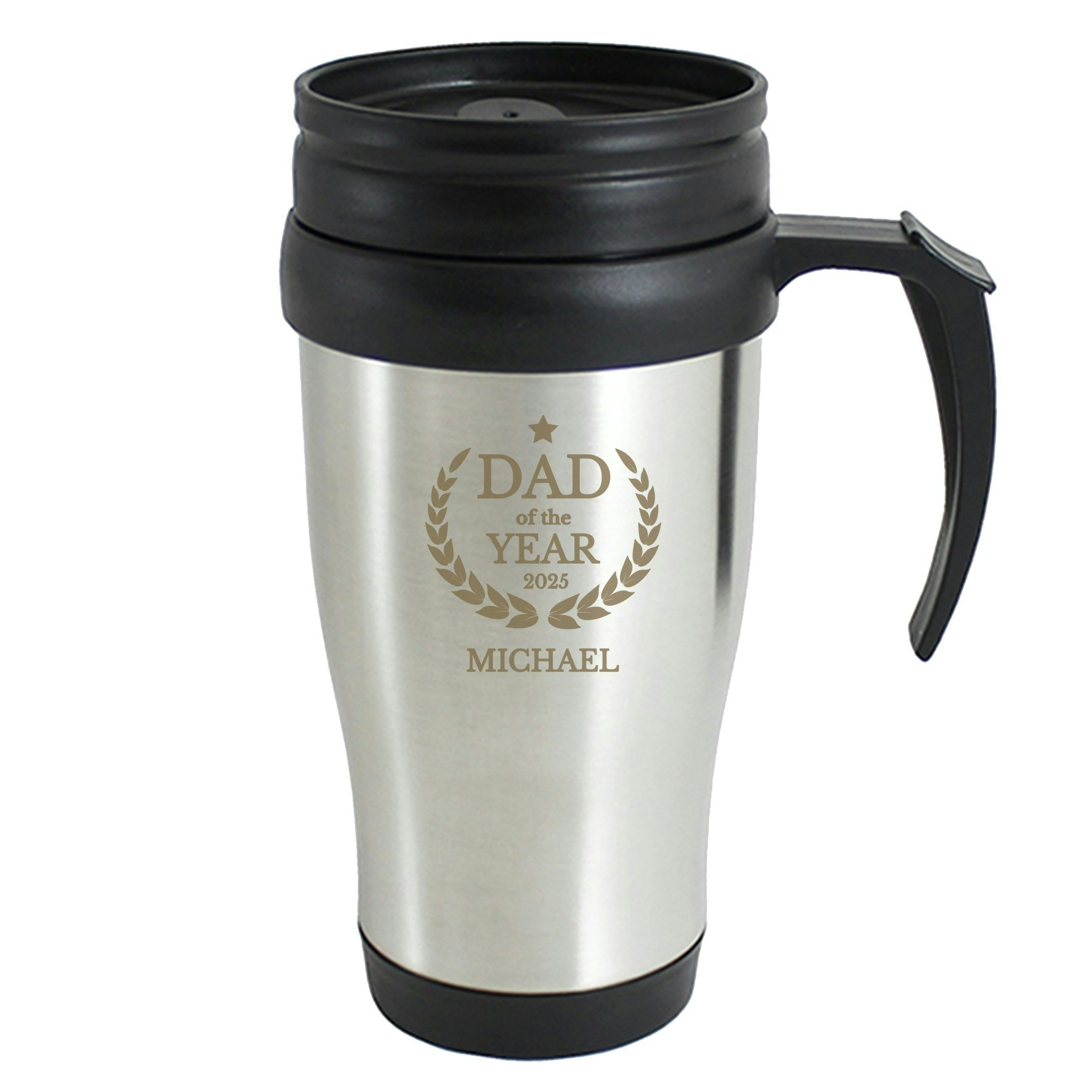 Rackhams Personalised Dad Of The Year Travel Mug