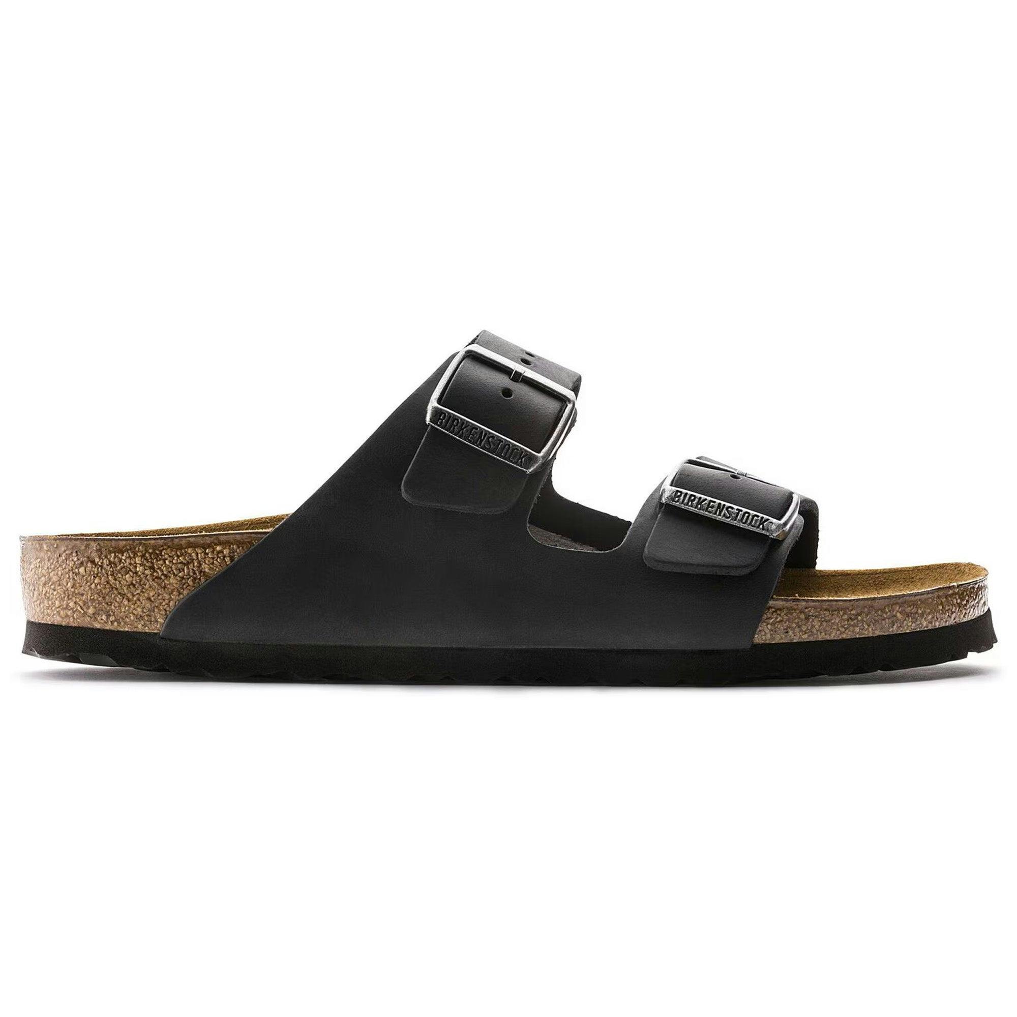 Birkenstock Black Arizona Oiled Leather Sandals - Oiled Leather - 41