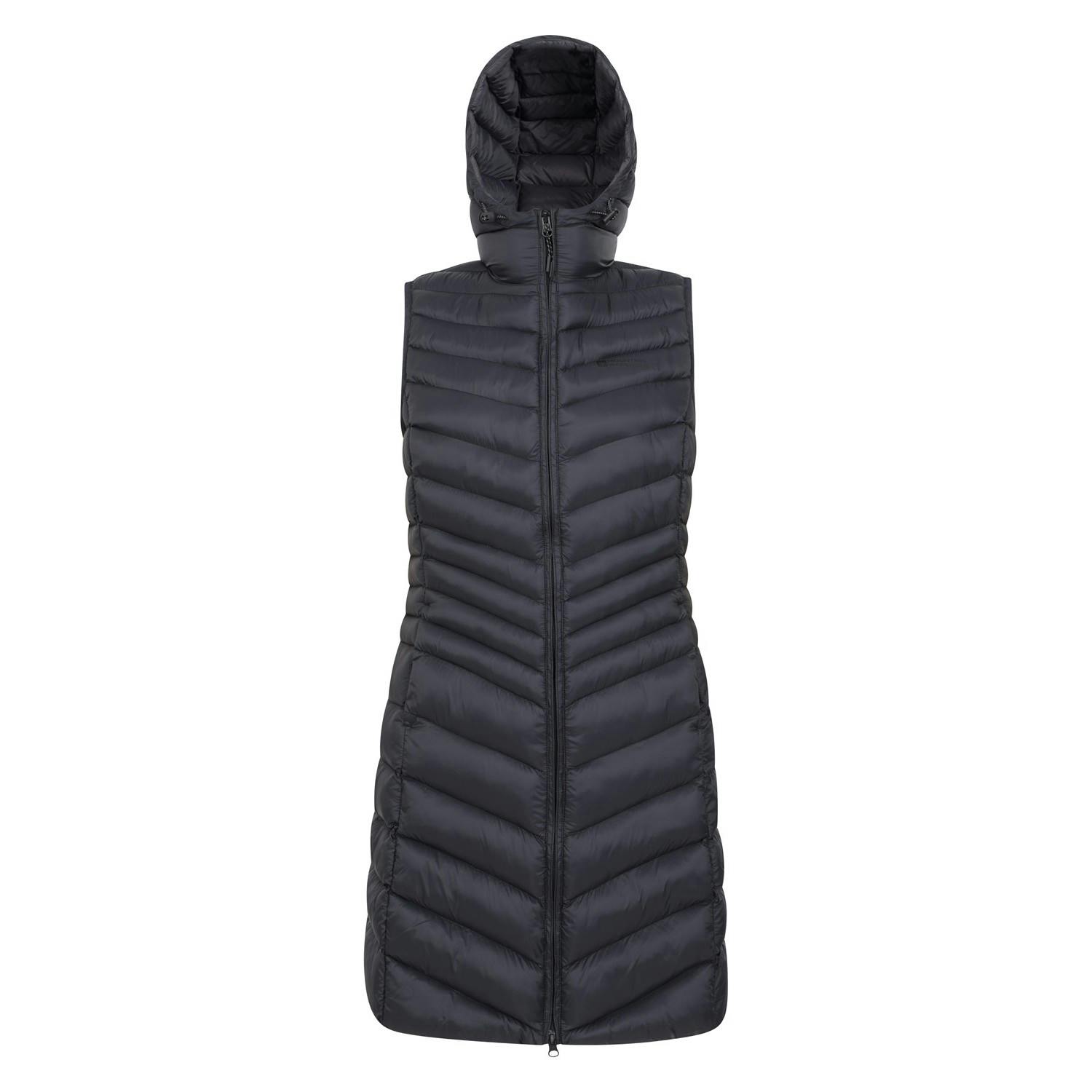 Mountain Warehouse Women's Black / Florence Padded Long Gilet - 18 Uk - 70% Nylon/30% Polyester