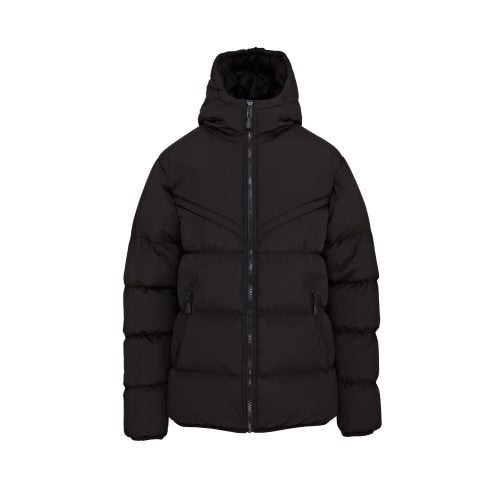 Xero Degrees Black Kids' Chevron Puffer Jacket (Xo-Ch980y) - Youth Medium