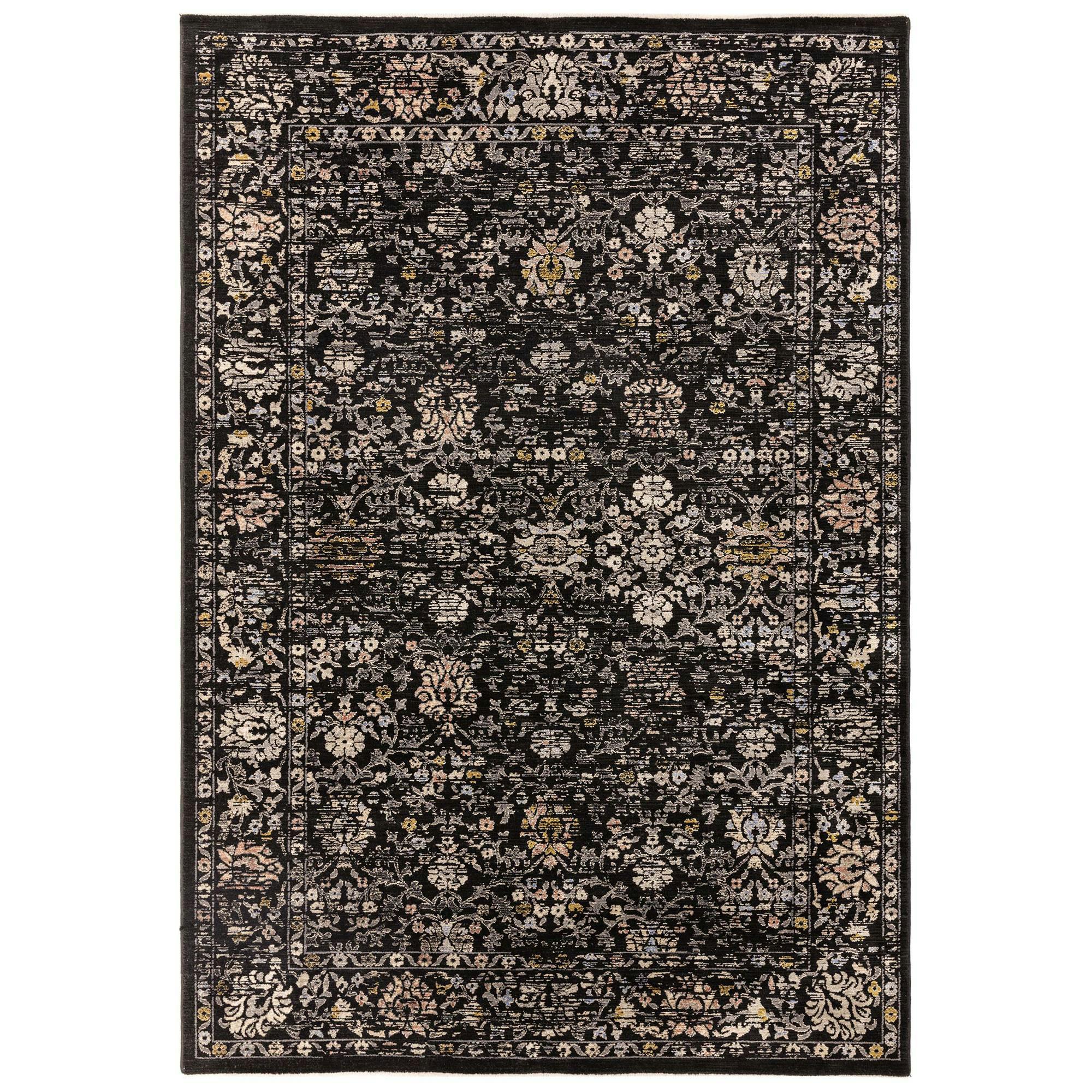 Asiatic Black Sovereign Vintage Floral Rug - 240X330cm
