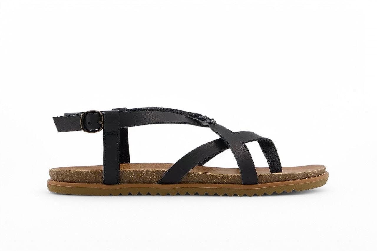 Blowfish Malibu Women's Black Strappy Buckle Sandals - Macarah B - Uk 7 | Eu 40.5 | Us 9.5