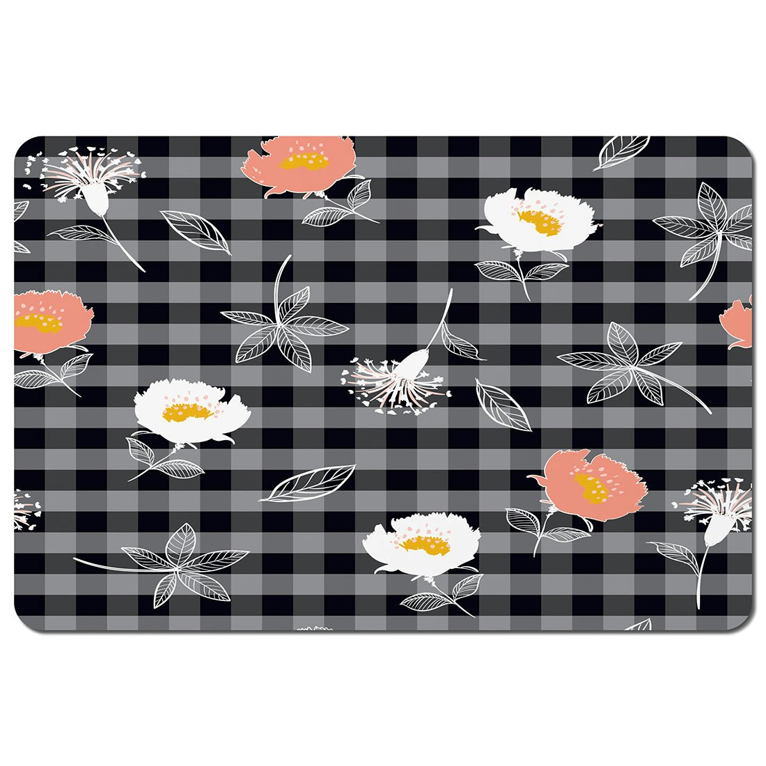 Rackhams Orange/White Blooming Hand Drawn And Flowers (Placemat)
