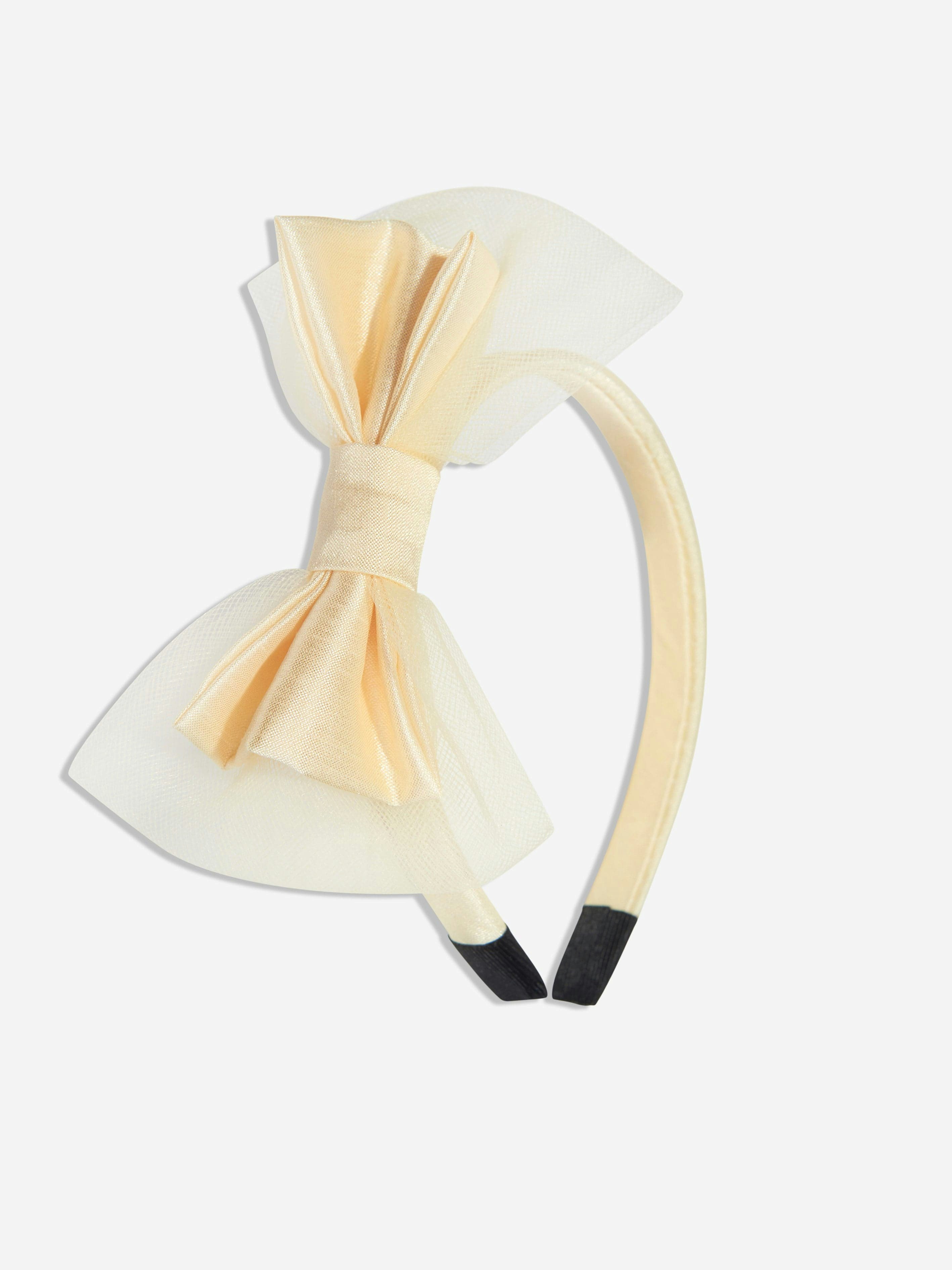 Rachel Riley Girls Yellow Tulle Bow Headband In - One Size