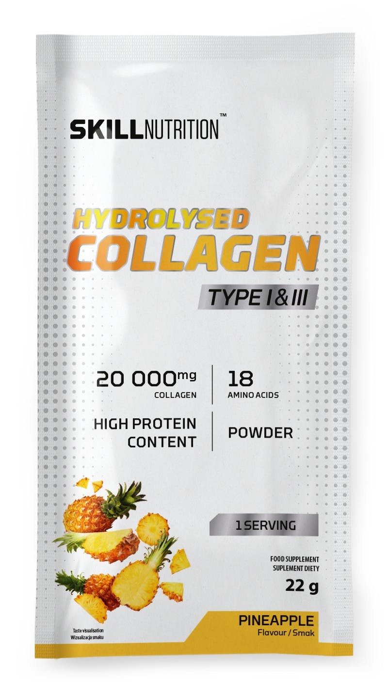 Hydrolysed Collagen Type I & III, Pineapple - 22 grams (1 serving) - Image 3