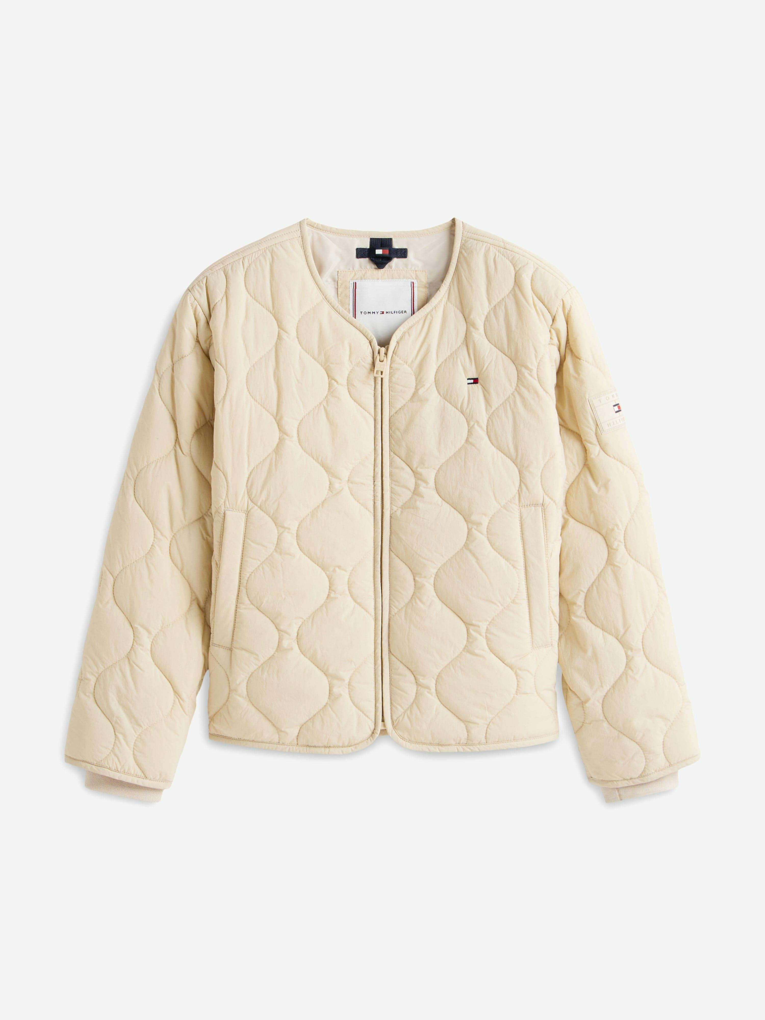 Tommy Hilfiger Girls Beige Quilted Lightweight Jacket In - 14 Yrs