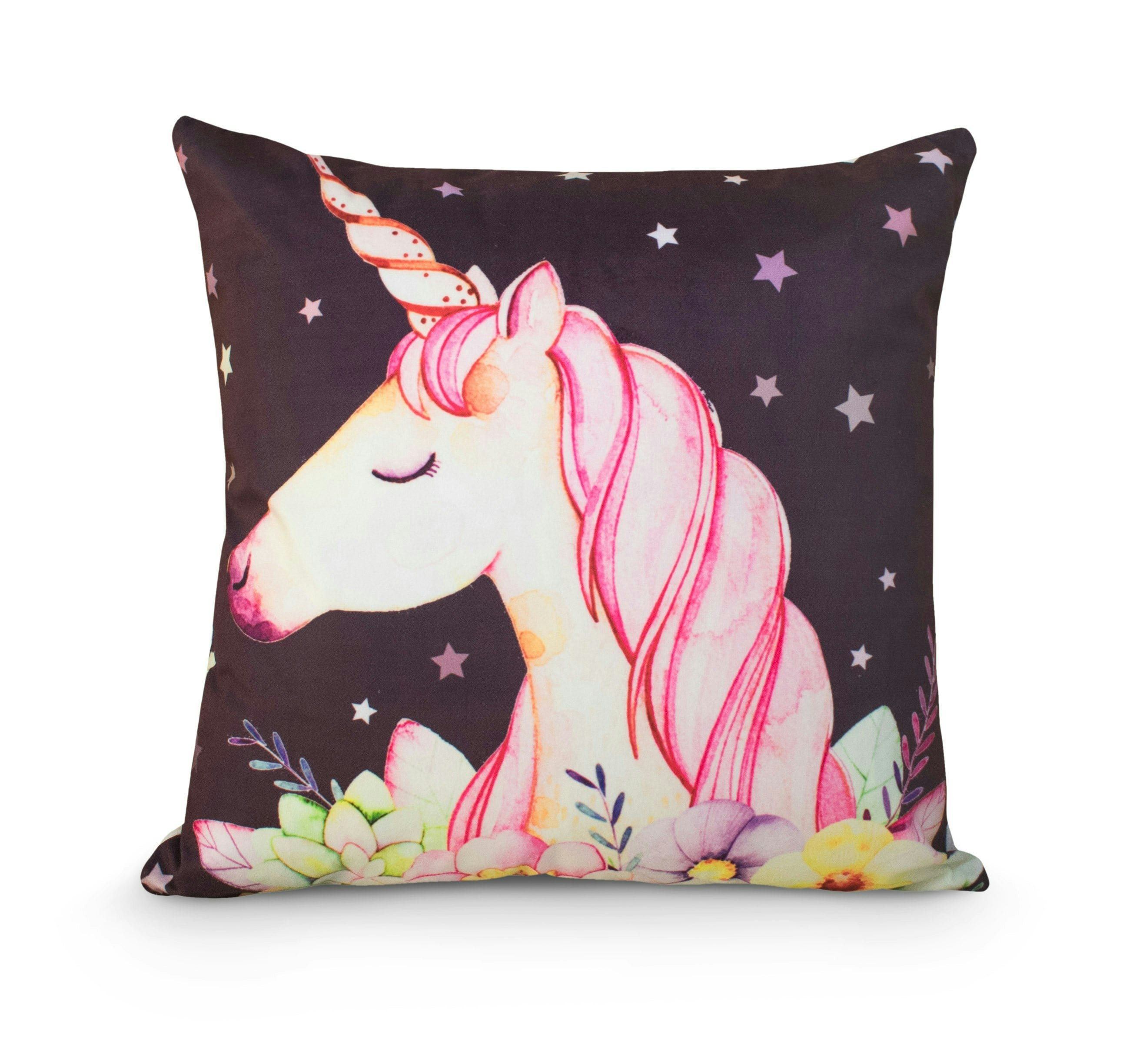 Velosso Colourful Unicorn Printed Cushion - 43Cm X 43Cm - Unicorn Star