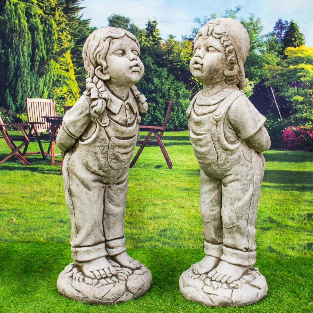 Rackhams Boys Large And Girl 'Young Love' Garden Ornament