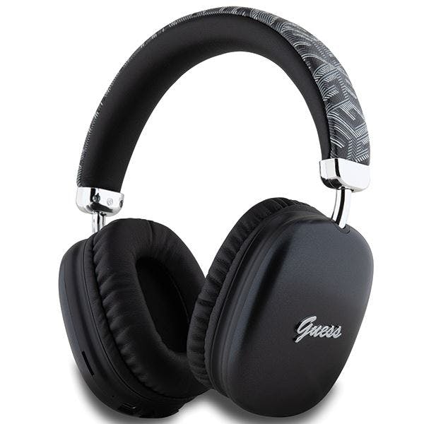 Guess Black Gcube Metallic Script Logo On Ear Wireless Headphone - Gubhk1gctcsk