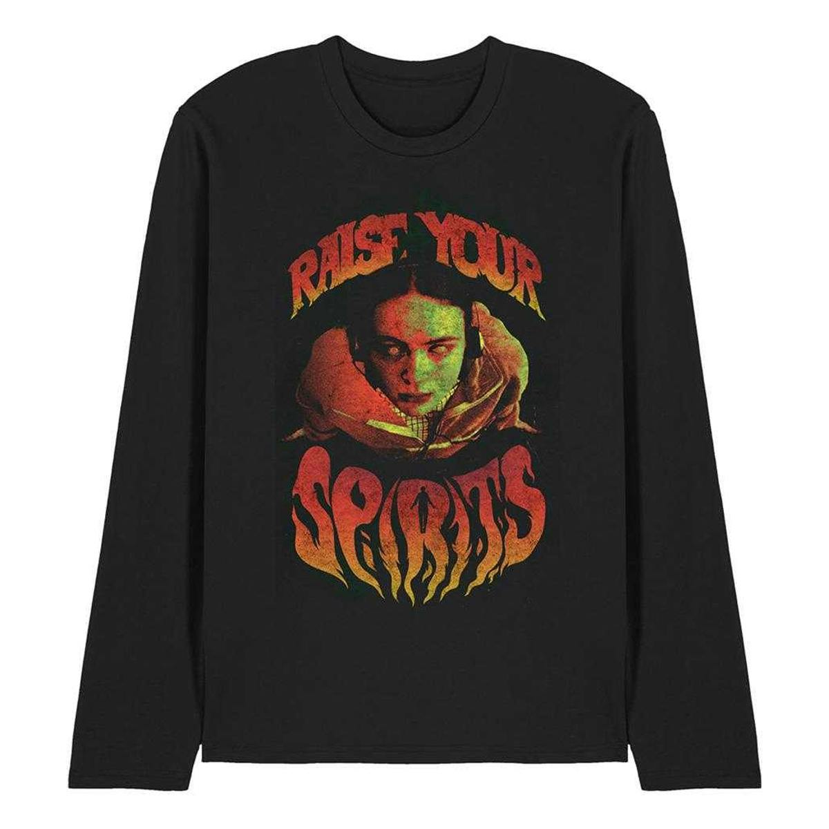 Stranger Things Unisex Black Adult Raise Your Spirits Long-Sleeved T-Shirt - Xxl