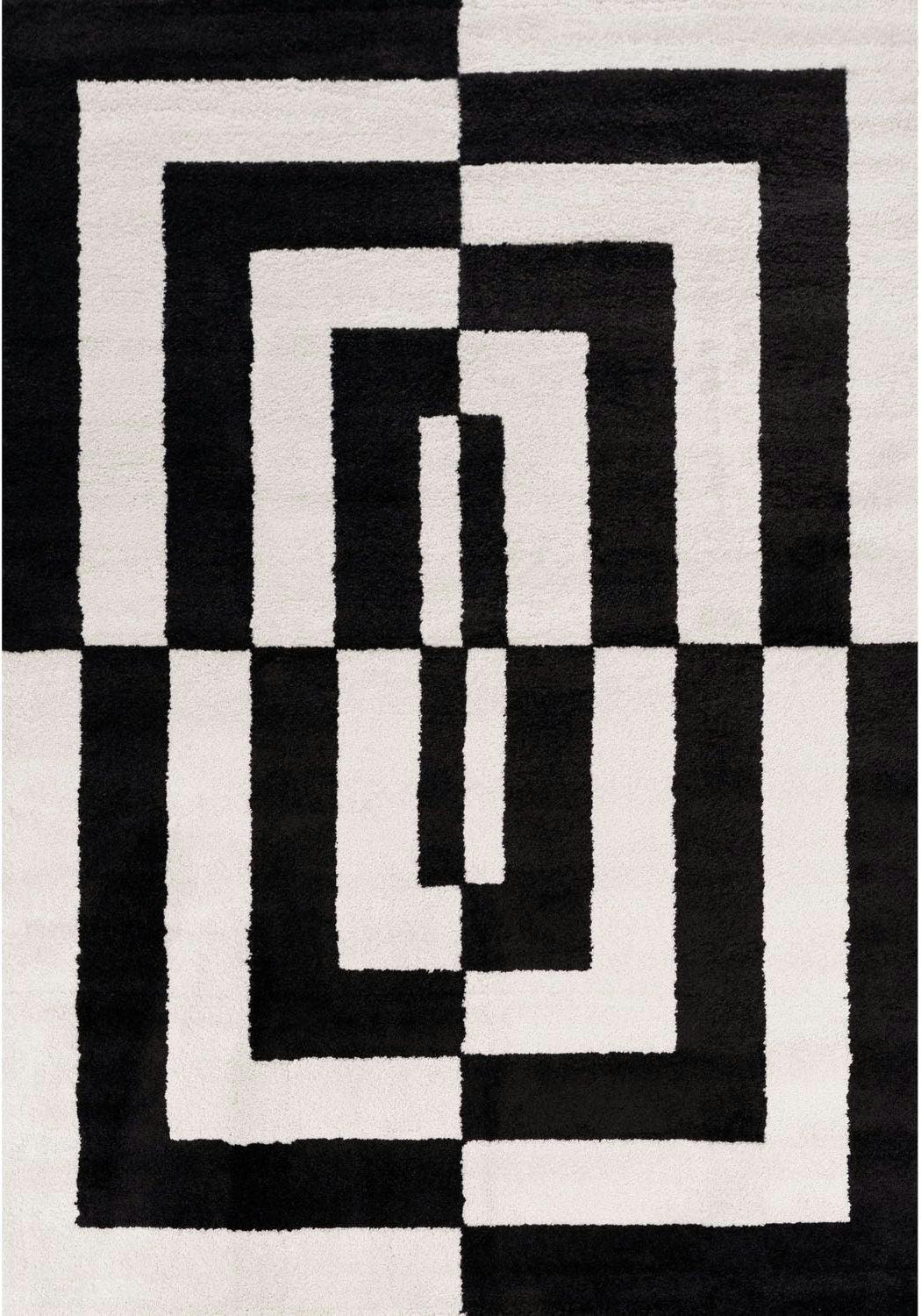 The Rugs Black/White Joli Geometric & Rug - 200X290 Cm