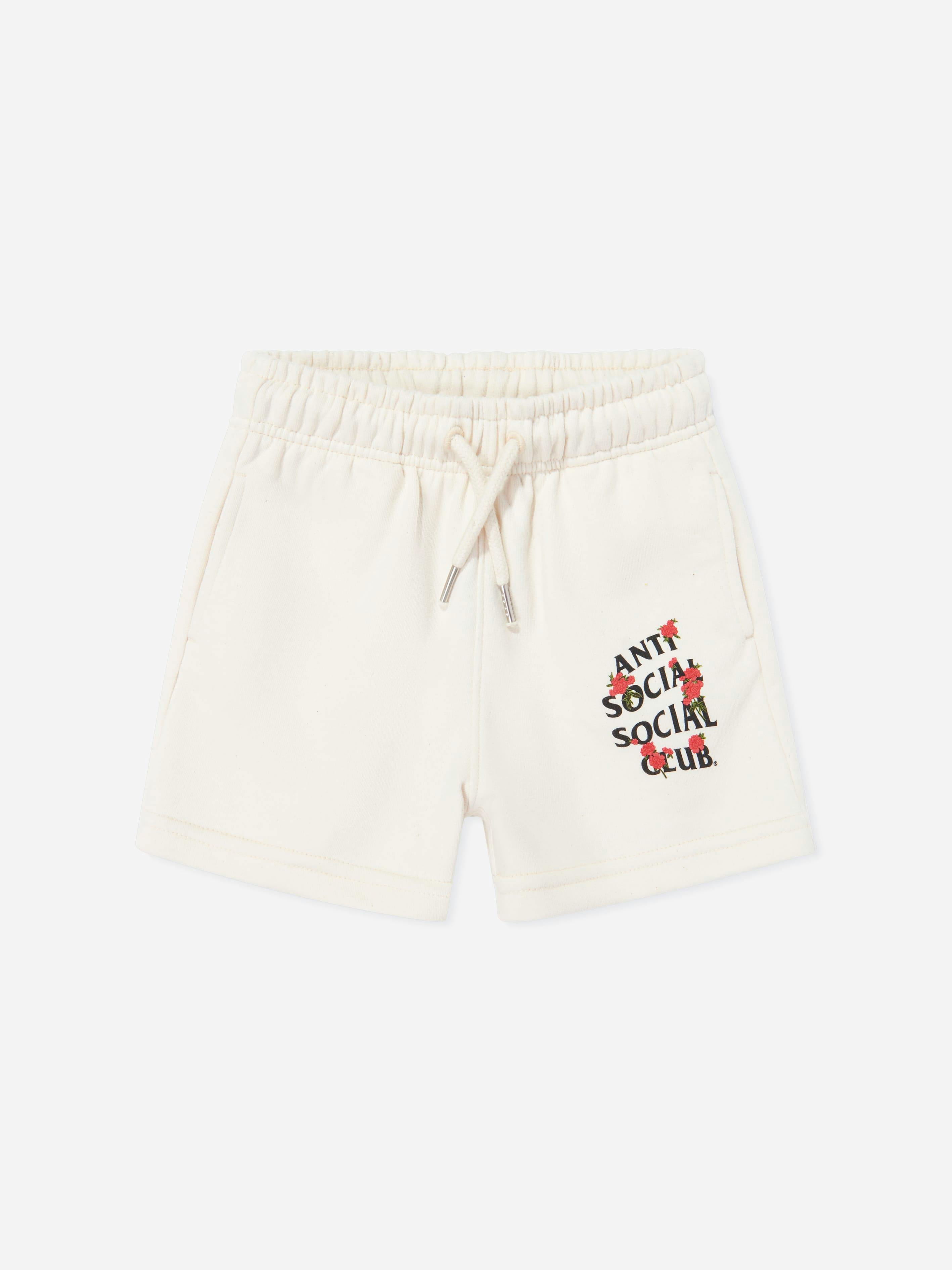 Anti Social Social Club Unisex Kids Ivory Kids Rose Kkotch Shorts In - 9 - 11Yrs