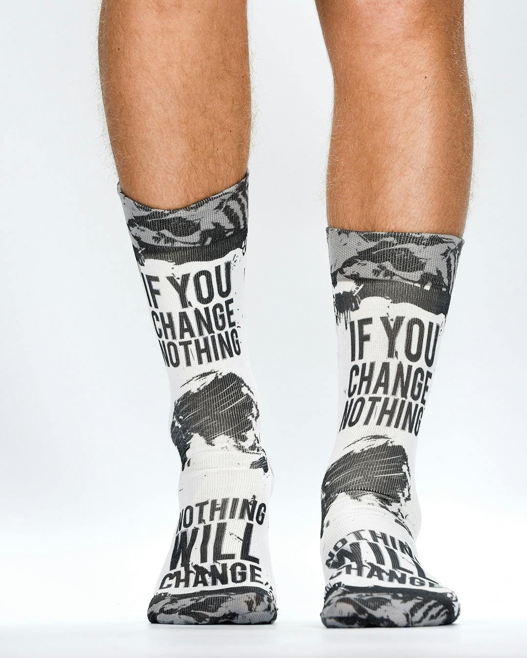 Jemsox Men's Green If You Change Nothing Socks | Inspiring, Bold & Everyday Comfort