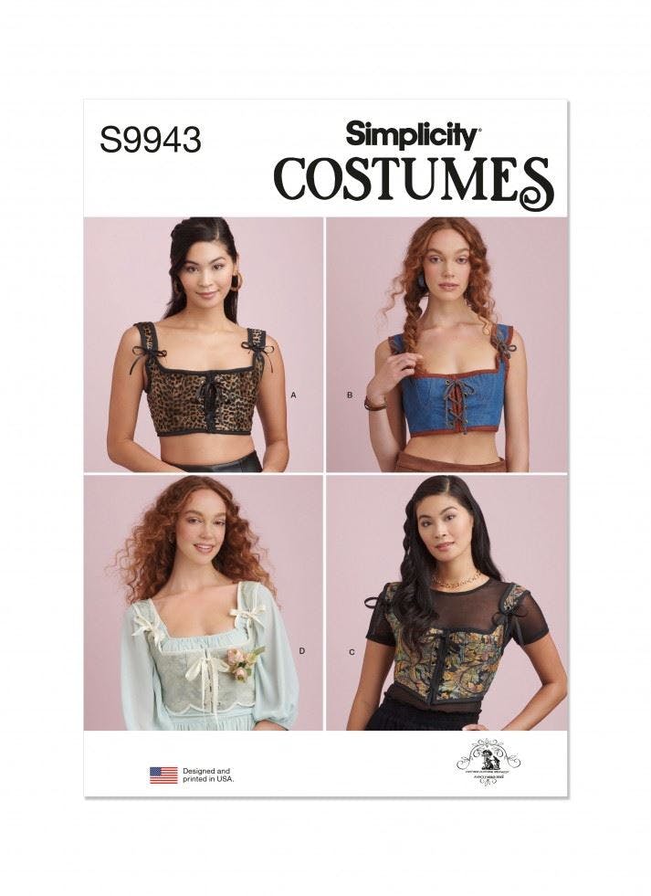 Simplicity Women's Sewing Pattern 9943, Corsets, Costumes For K5 (8-10-12-14-16) - Intermediate - K5 (8-10-12-14-16)