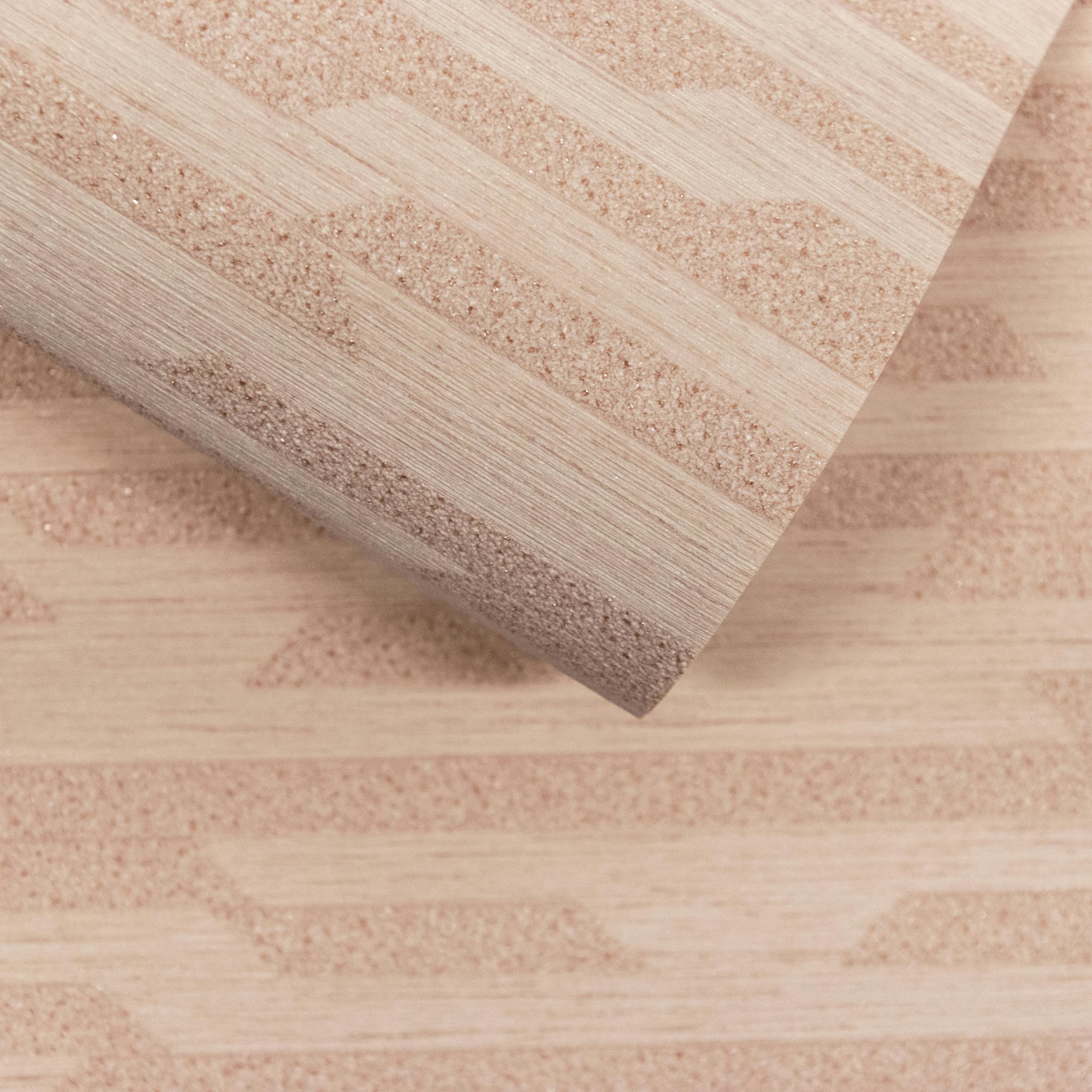Grandeco Pink Boutique Dioret Stacked Stones Luxury Weight Embossed Wallpaper, Blush