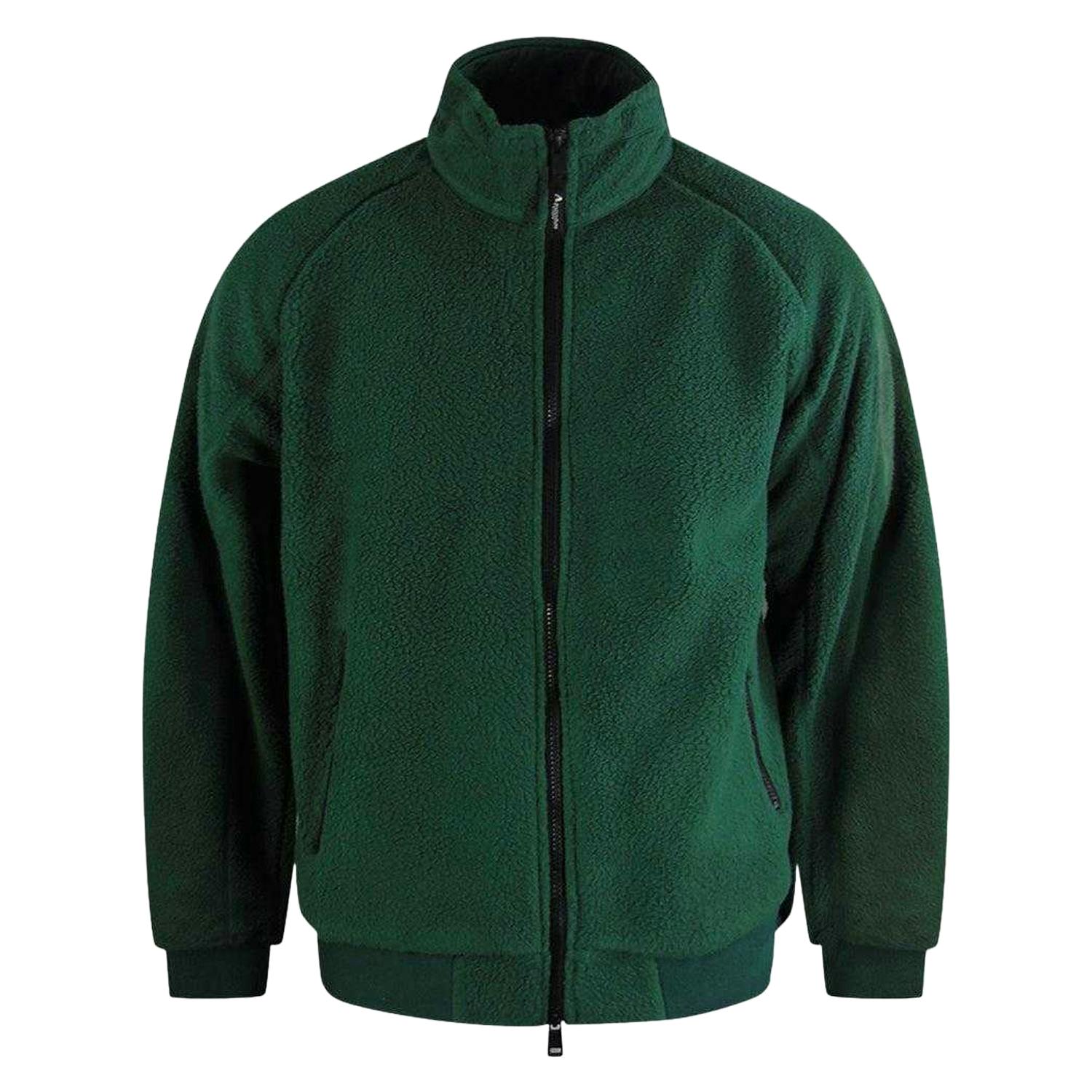 Aquascutum Men's Green Active Sherpa Jacket - Hunter - L - Hunter - 100% Polyester