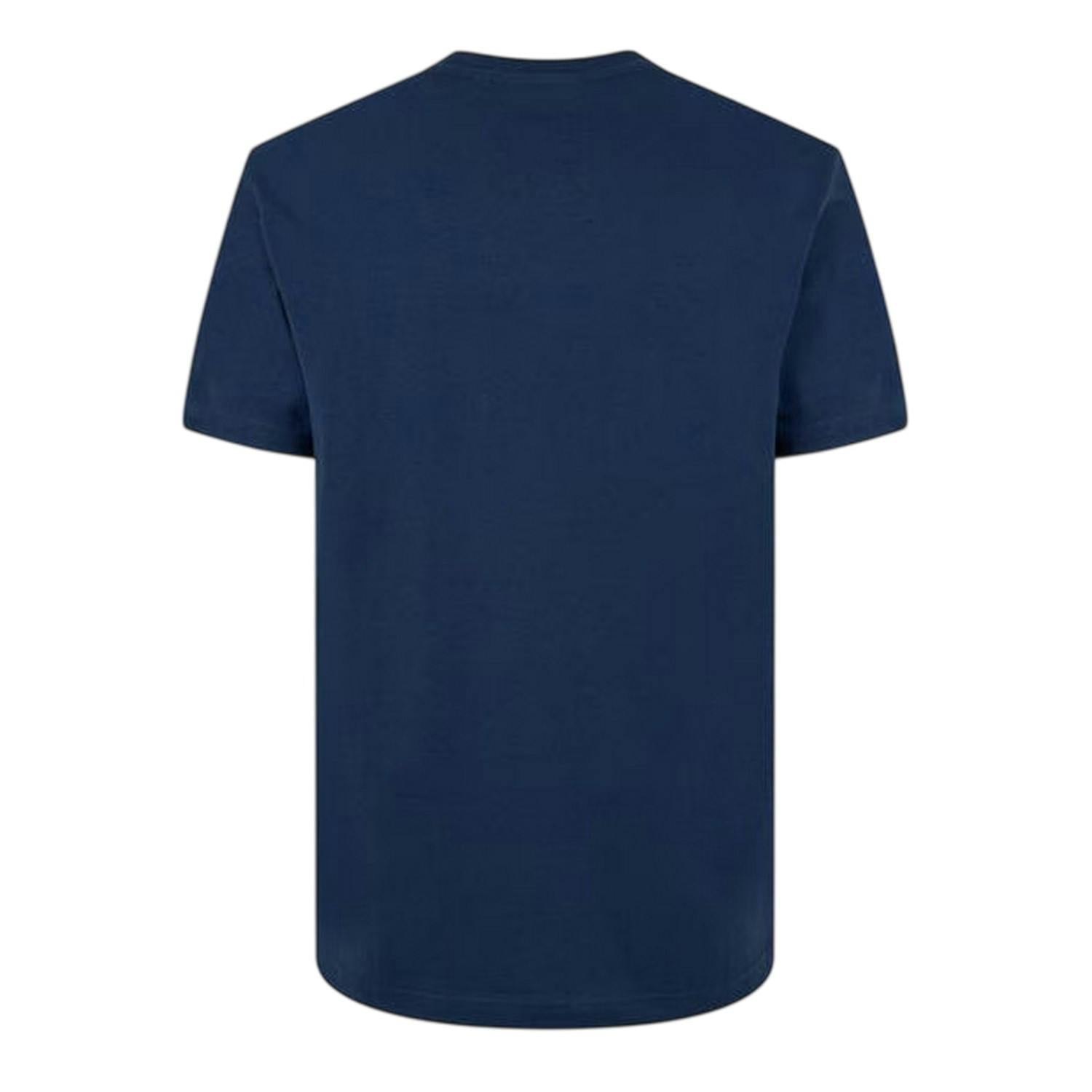 Original Penguin Men's Blue Original Lettering Crew Neck T-Shirt - Yale - S - Yale - 95% Cotton/5% Elastane
