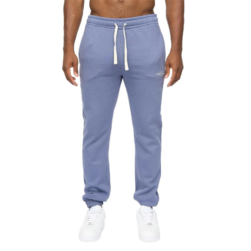 Crosshatch Men's Blue Mappedout Jogging Bottoms - Denim - Xl - Denim - 60% Cotton/40% Polyester