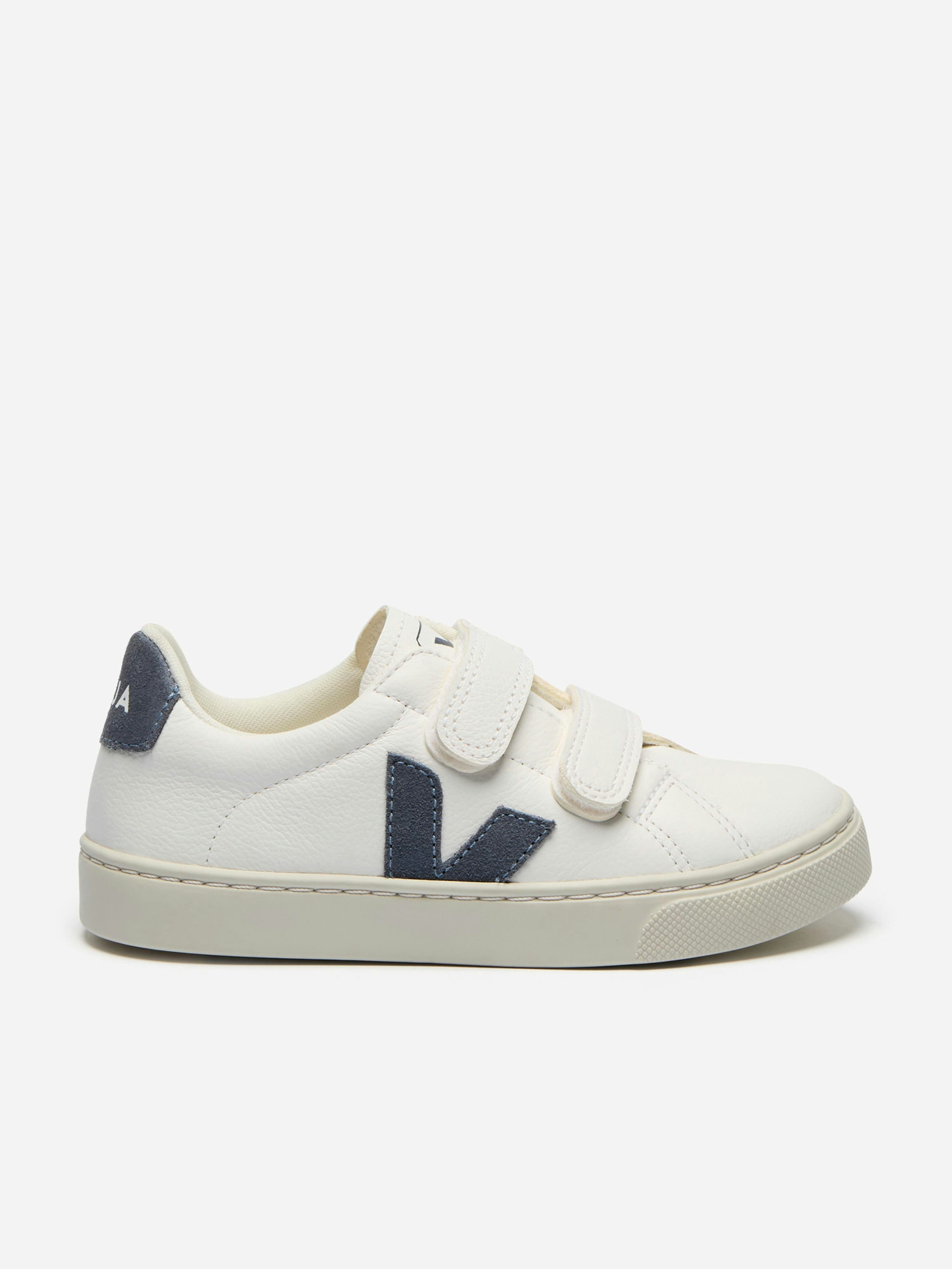 Veja Boys White Leather Small Esplar Trainers In - Eu 31 Uk 13