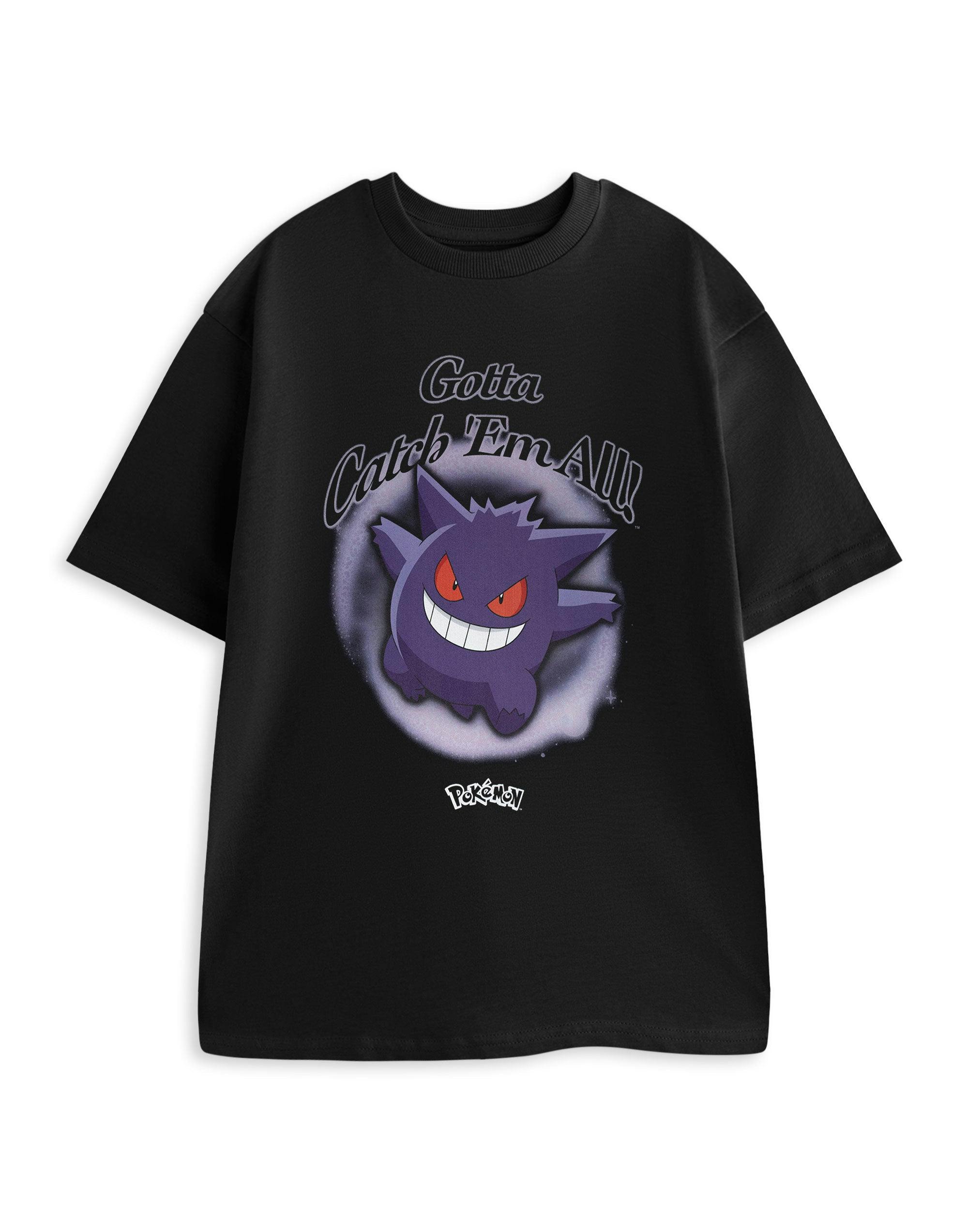 Vanilla Underground Men's Black Pokemon Gengar Short Sleeved T-Shirt - Small