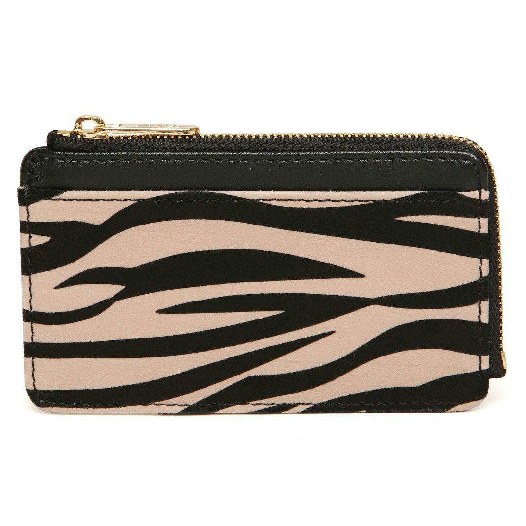 Mala Leather Animal Print Coin & Card Purse- Leopard Or Zebra - Zebra