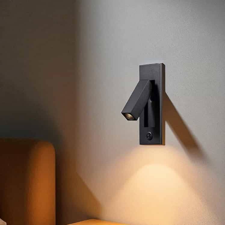 Ultra Beam Lighting Black/Light 3 Watt Adjustable Recessed Bedroom Reading