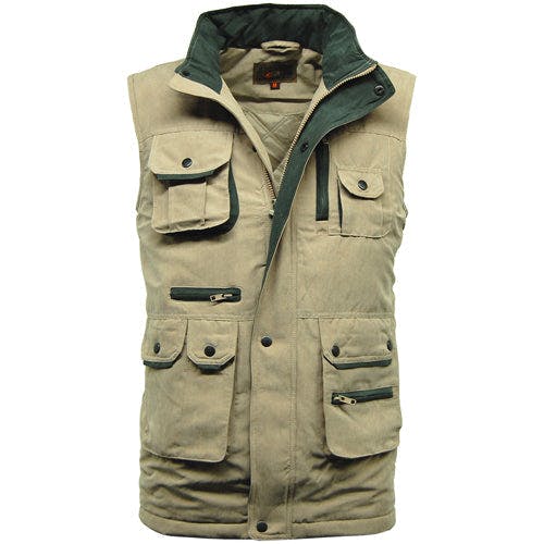 Coolandnew Suffolk Padded Multi Pocket Gilet - Taupe - L