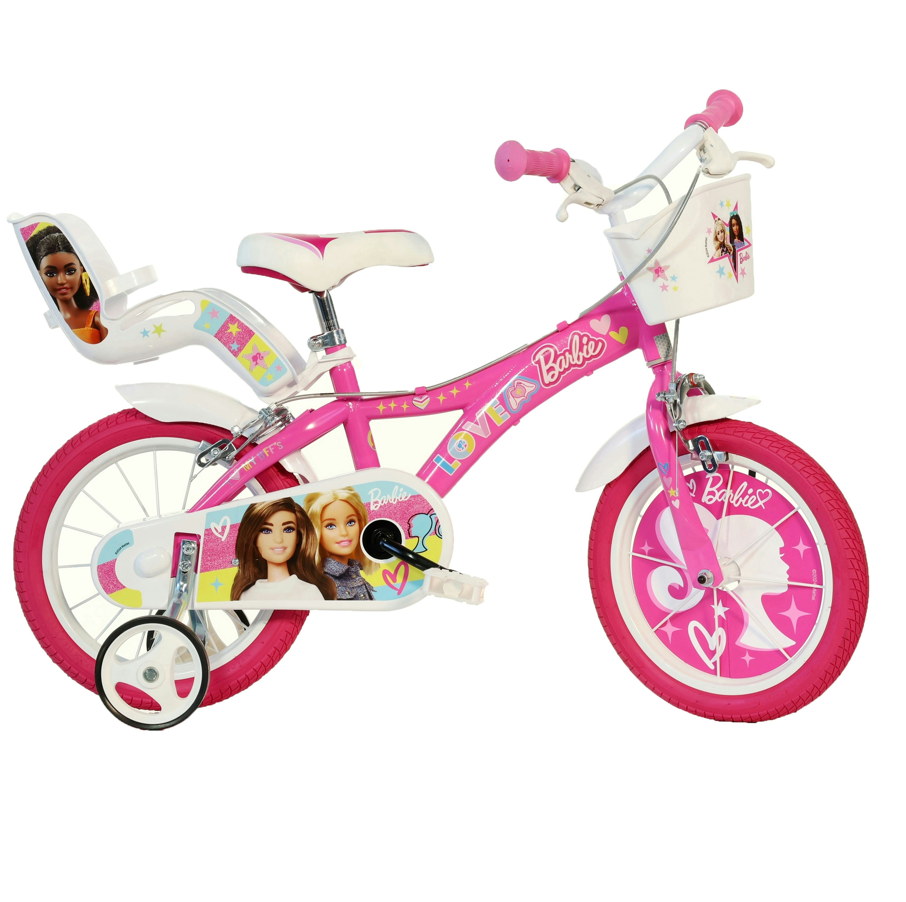 Dino Bikes Pink Barbie Bicycle - 4 To 7 14 Inch