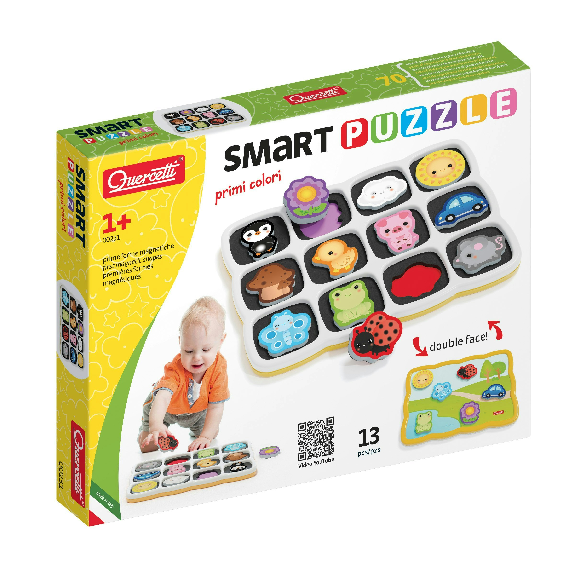 Quercetti Unisex Multicolor Smart Puzzle First Words & Colours | Size: 1 Pack - Image 3