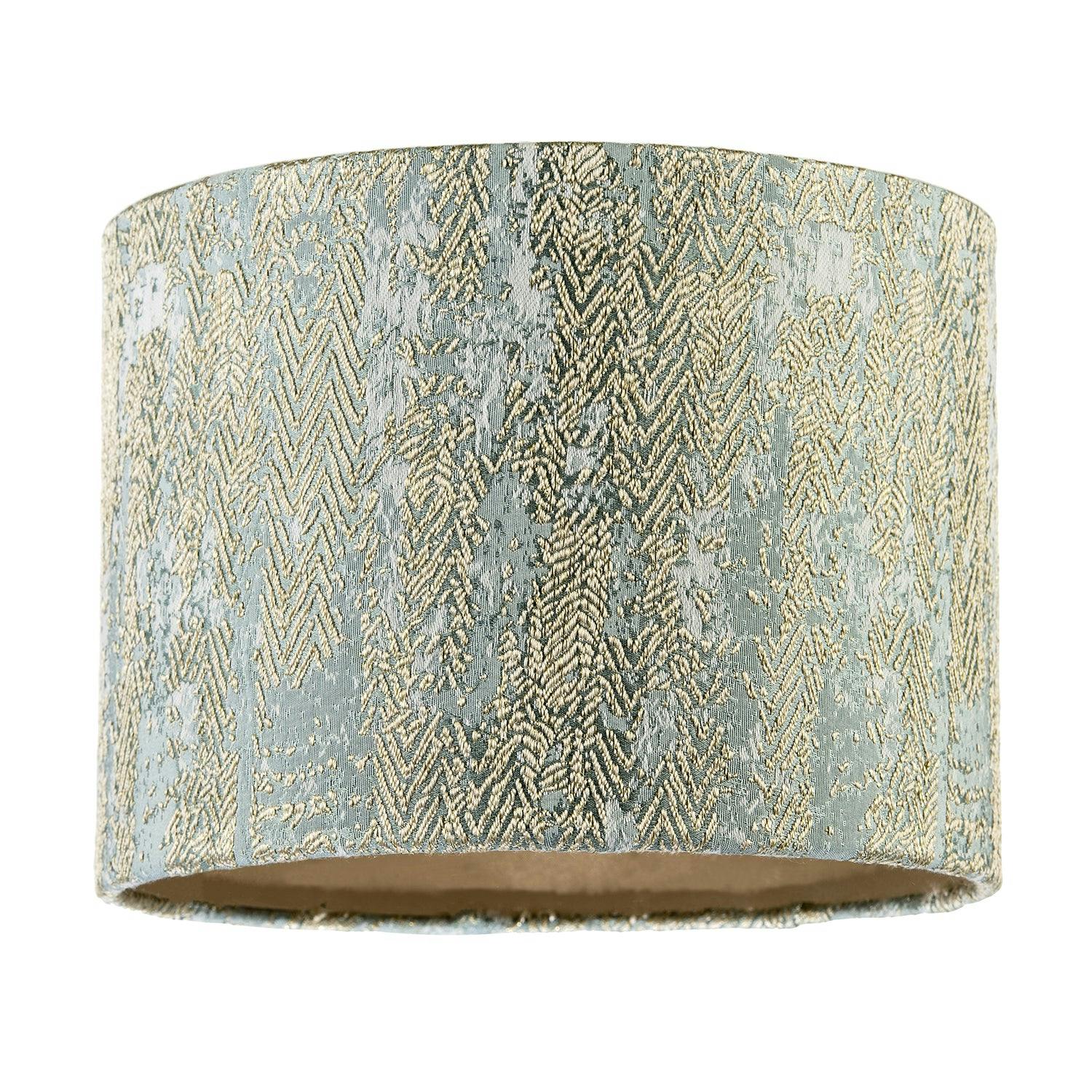 Rackhams Gold/Silver Textured Herringbone And Chevron Jacquard Lampshade In And