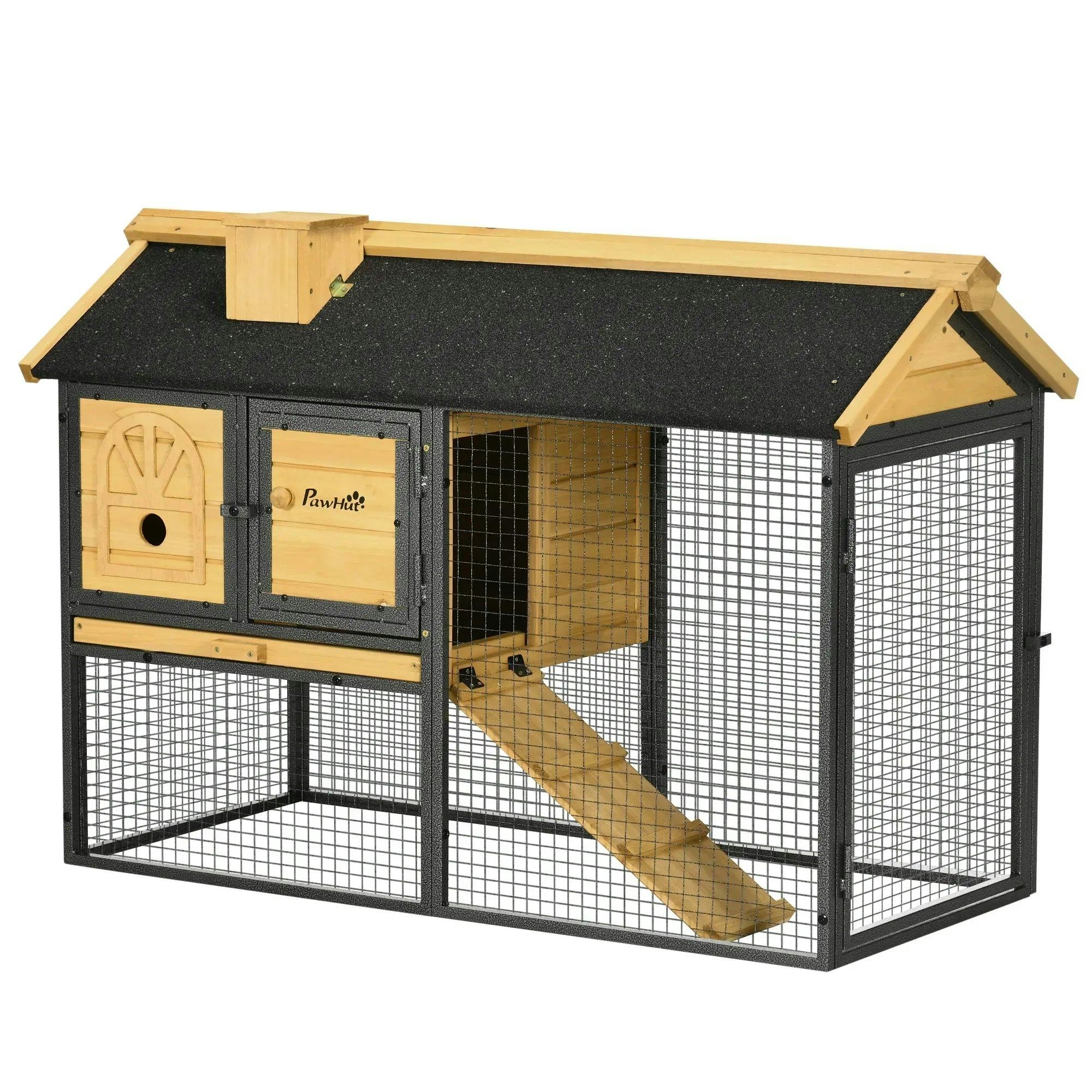 Outdoor Bunny Cage 80cm Rabbit Hutch Run, Removable Tray 120 X 55.5 - Image 8