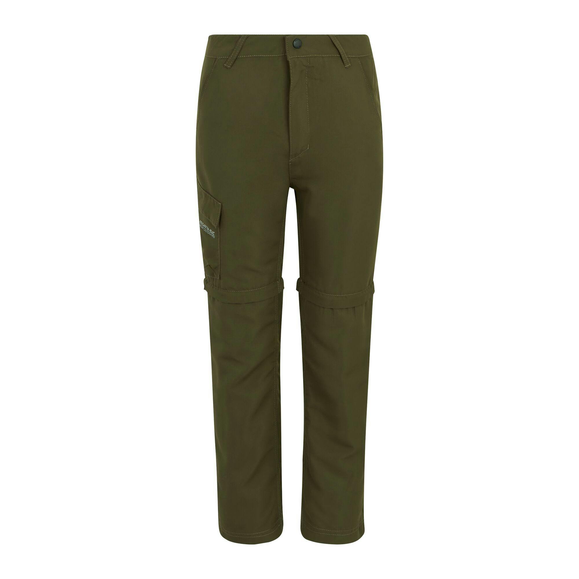 Regatta Kids Sorcer Iii Zip-Off Trousers - Treetop - 4-5 Years - Treetop - 70% Polyester/30% Recycled Polyester