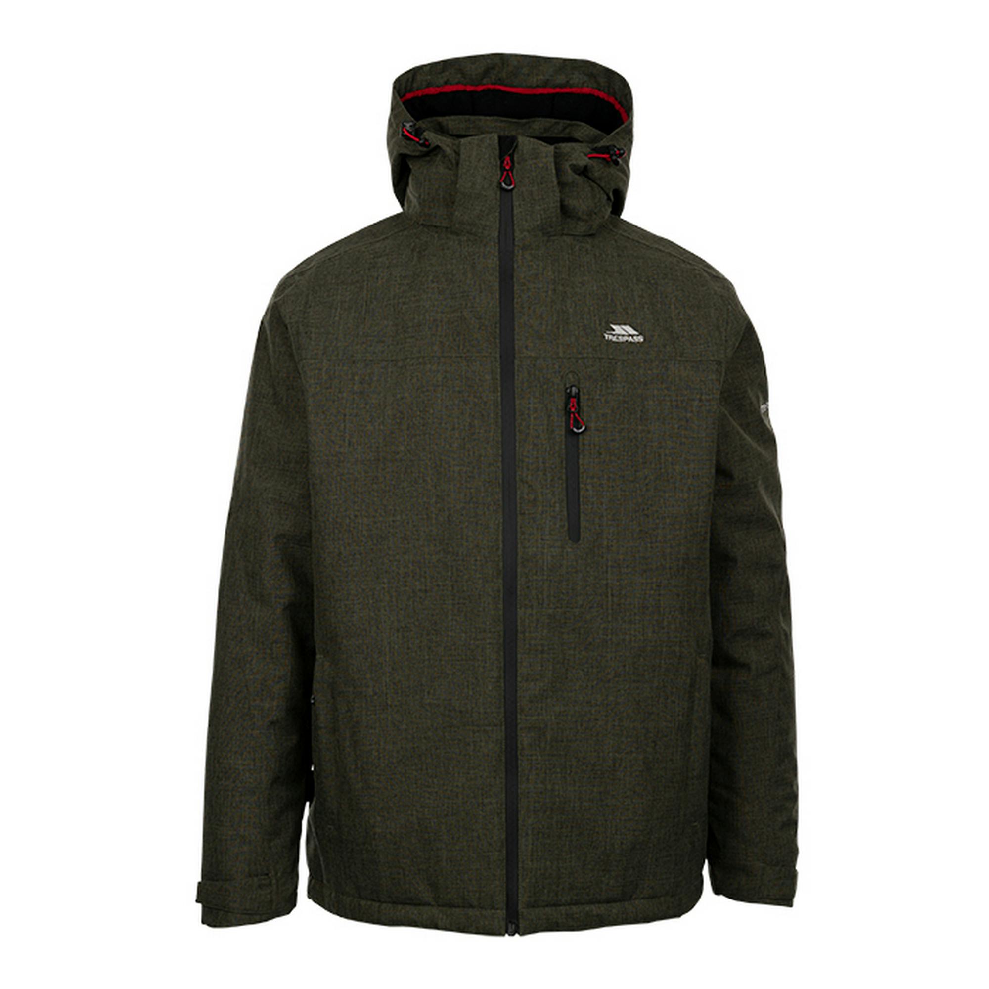 Trespass Men's Dark Fyfinn Padded Waterproof Jacket - Vine Marl - M - Vine Marl - 100% Polyester